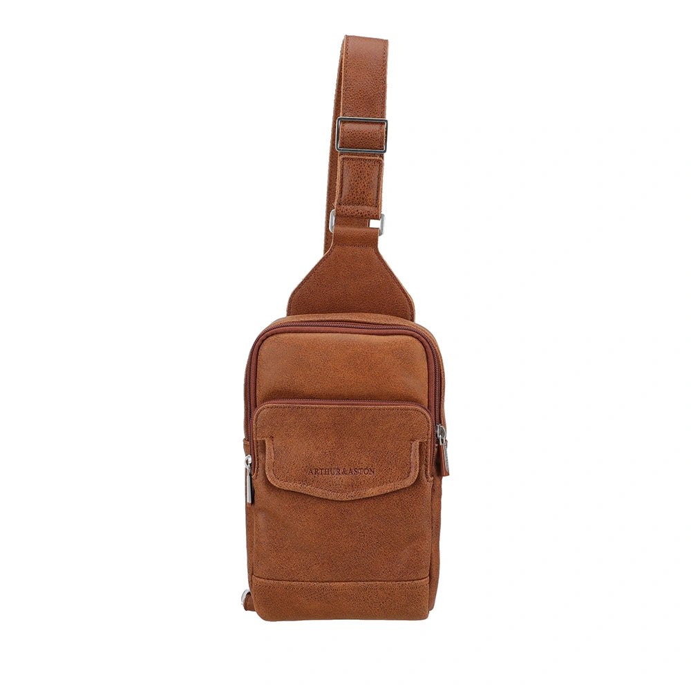 arthur-et-aston-owen-body-bag-cuir-cognac-15x21-cm image 1