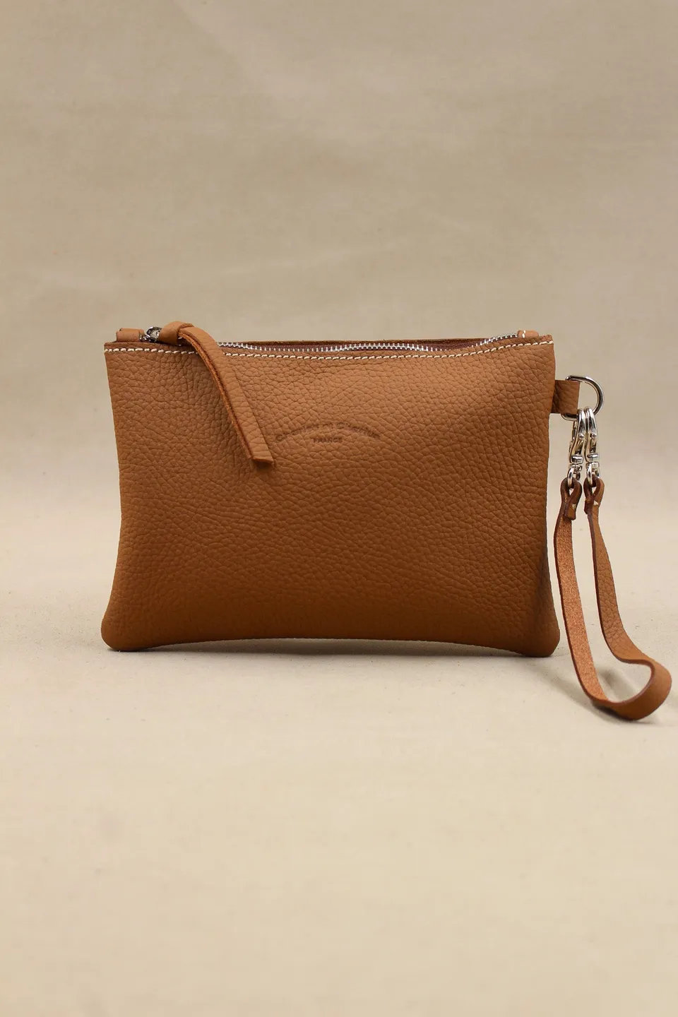 charles-et-charlus-trousse-pochette-cuir-gold-20-cm image 1