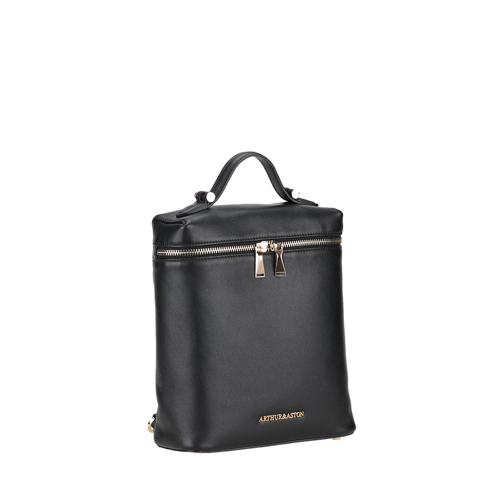 arthur-et-aston-elma-sac-dos-cuir-noir image 2