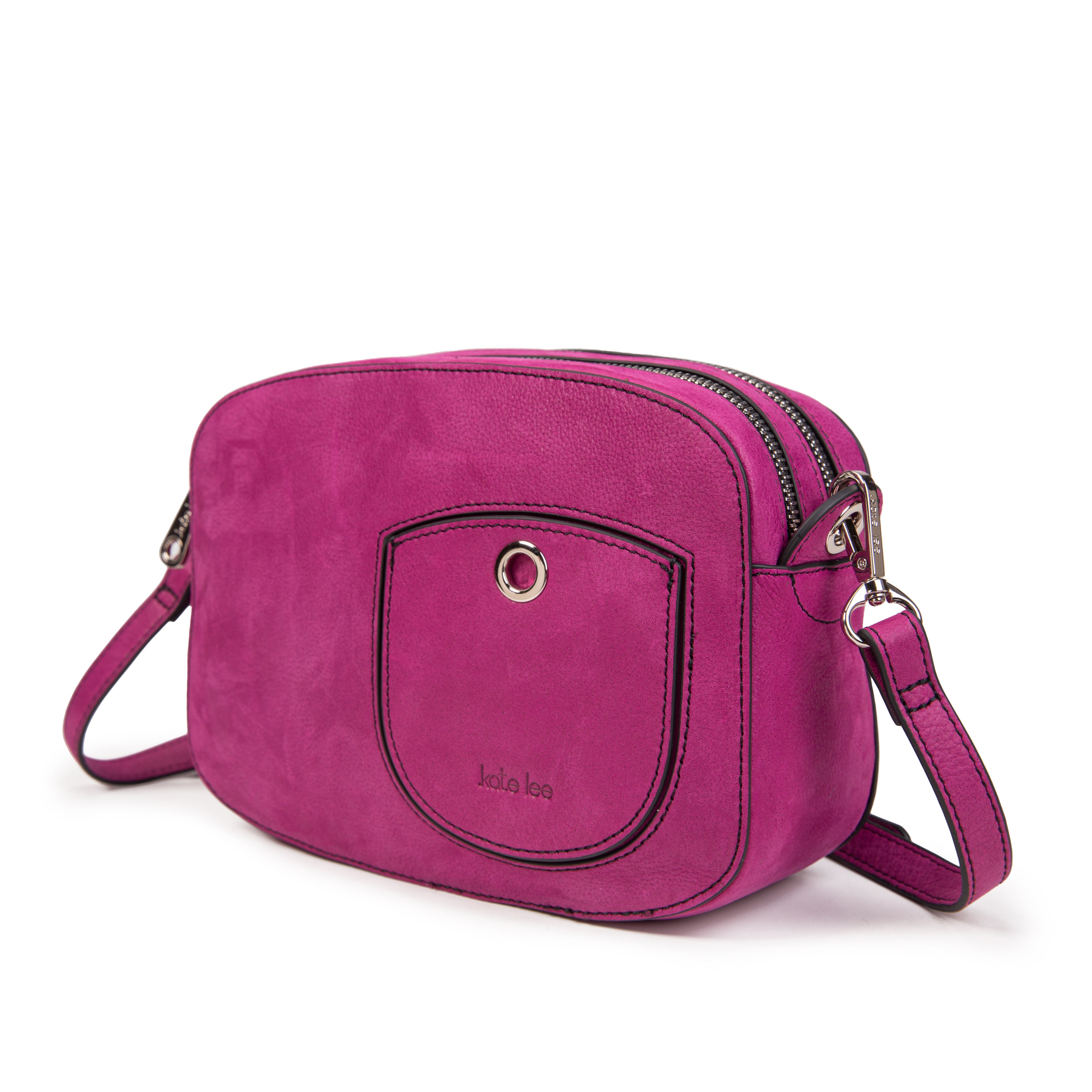 kate-lee-ren-e-sac-bandouli-re-cuir-fuchsia-grain image 2