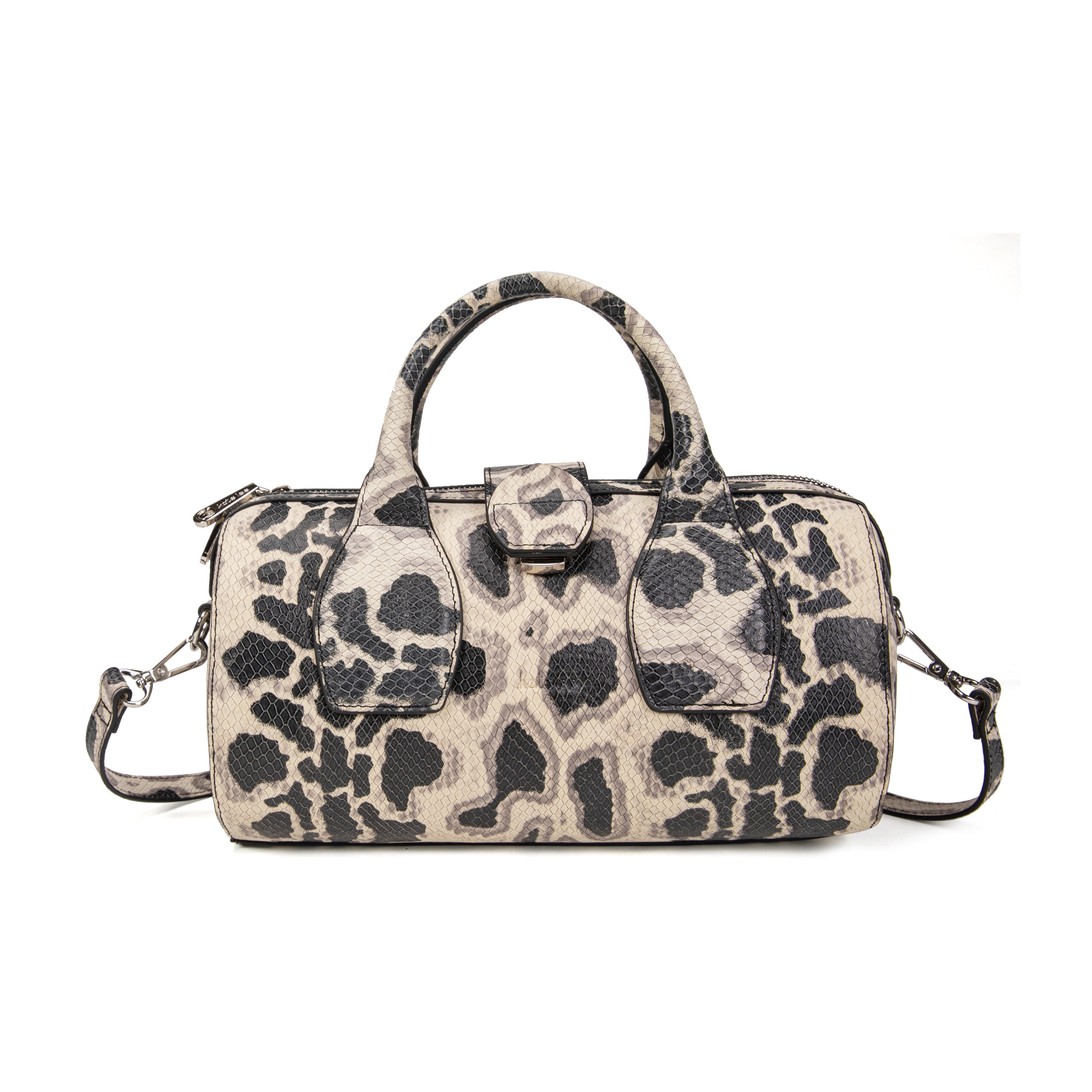 kate-lee-frola-sac-main-gris-serpent-vachette image 1