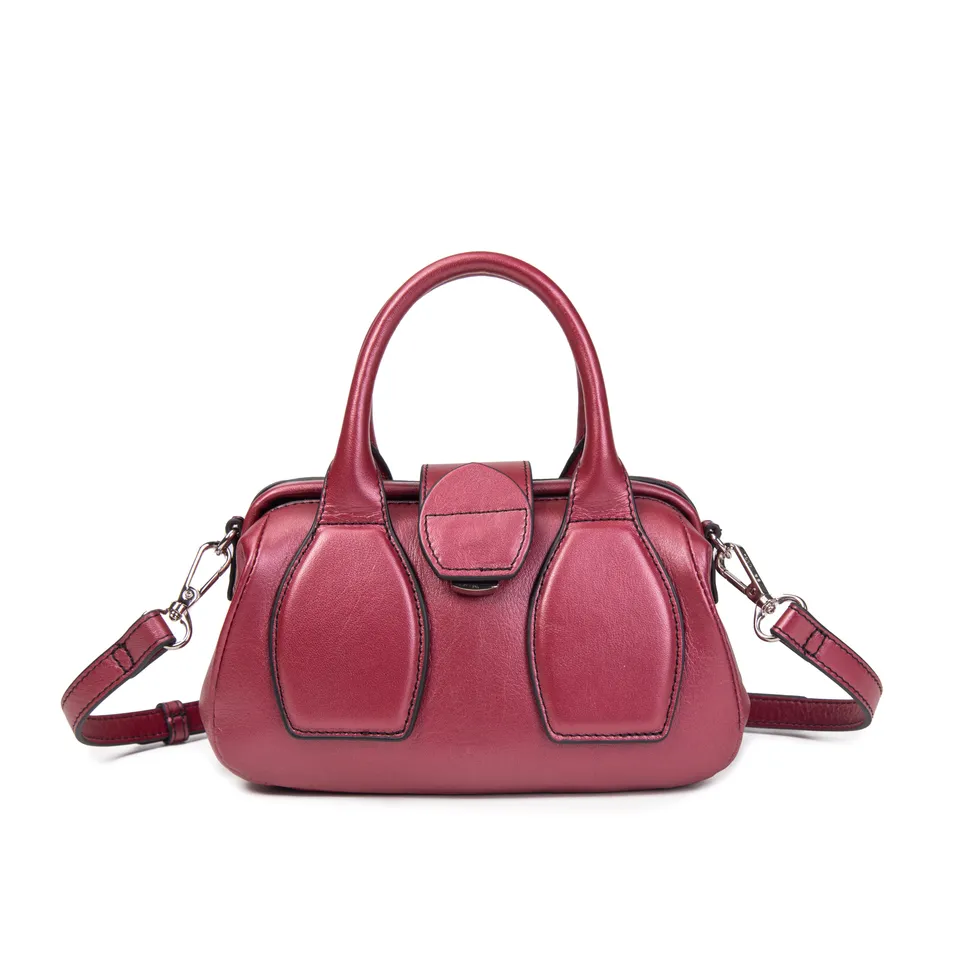 kate-lee-pikasso-sac-bandouli-re-cuir-rouge-nacr image 1