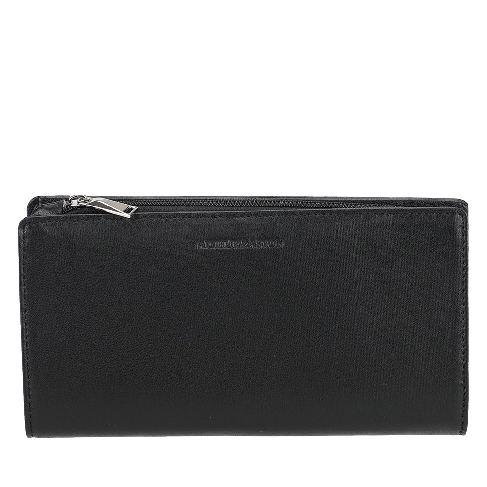 arthur-et-aston-riley-grand-portefeuille-agneau-noir image 1