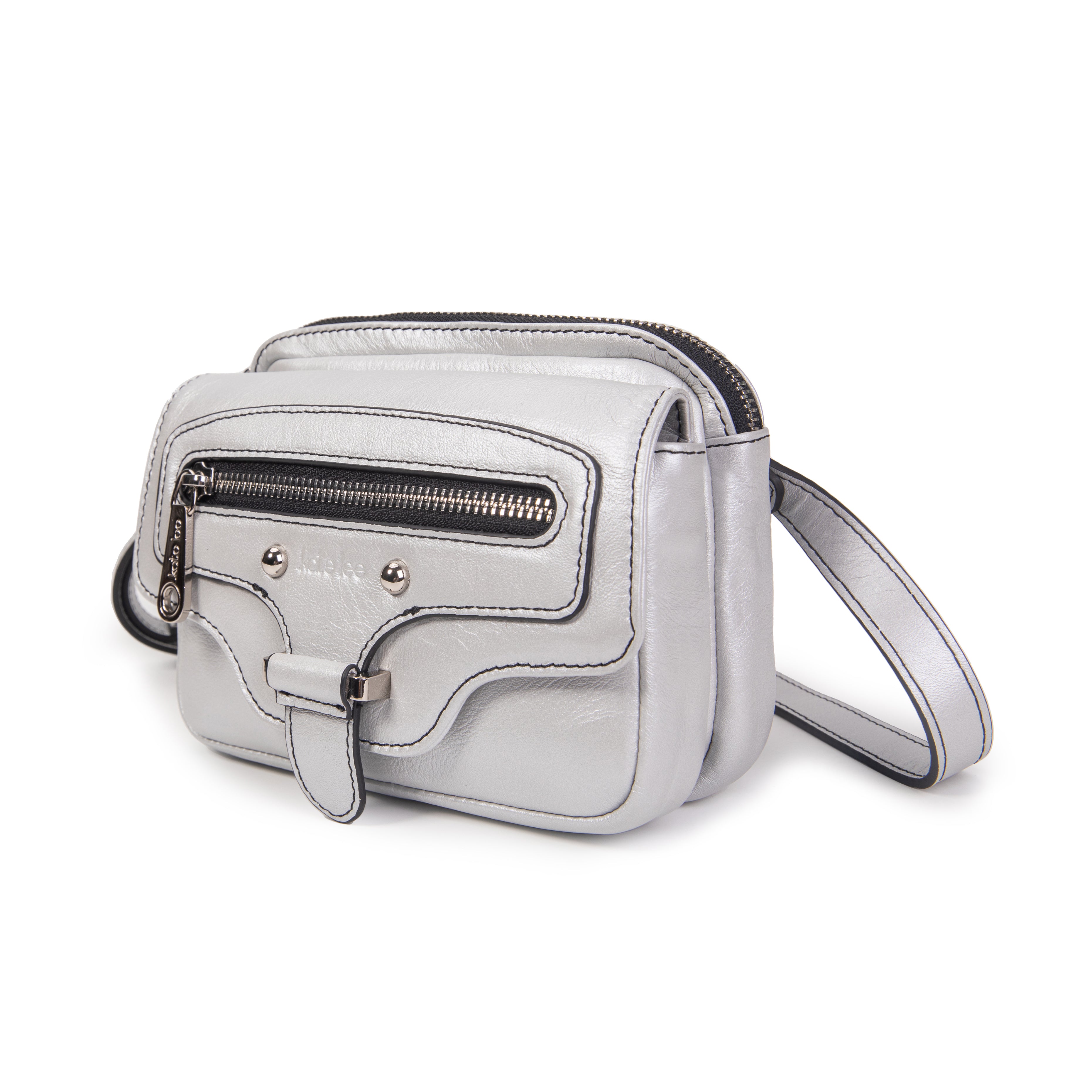 kate-lee-hena-sac-bandouli-re-cuir-gris-clair image 2