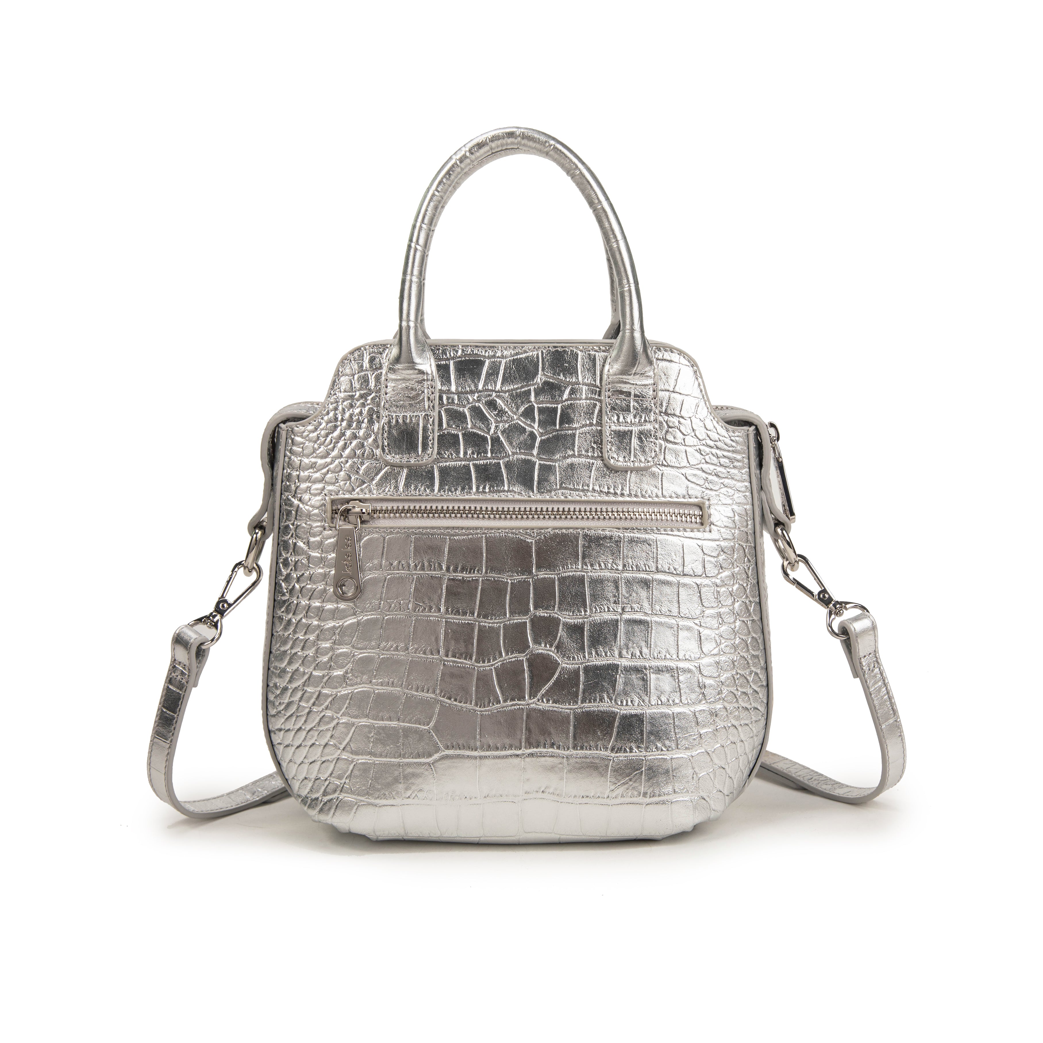 kate-lee-velyane-croco-sac-bandouli-re-argent-vachette image 4
