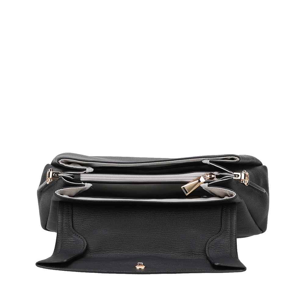 arthur-et-aston-nora-sac-main-cuir-noir-dor image 3