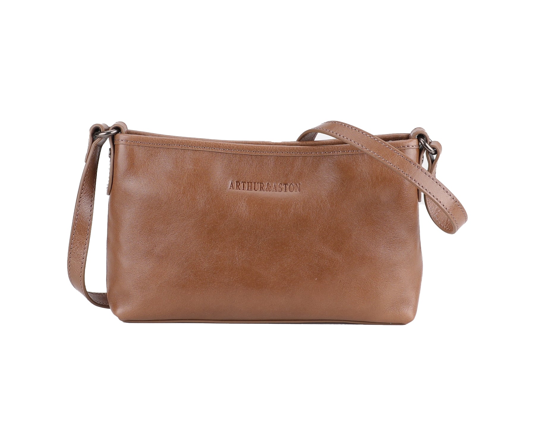 arthur-et-aston-edith-sac-bandouli-re-cuir-taupe image 1