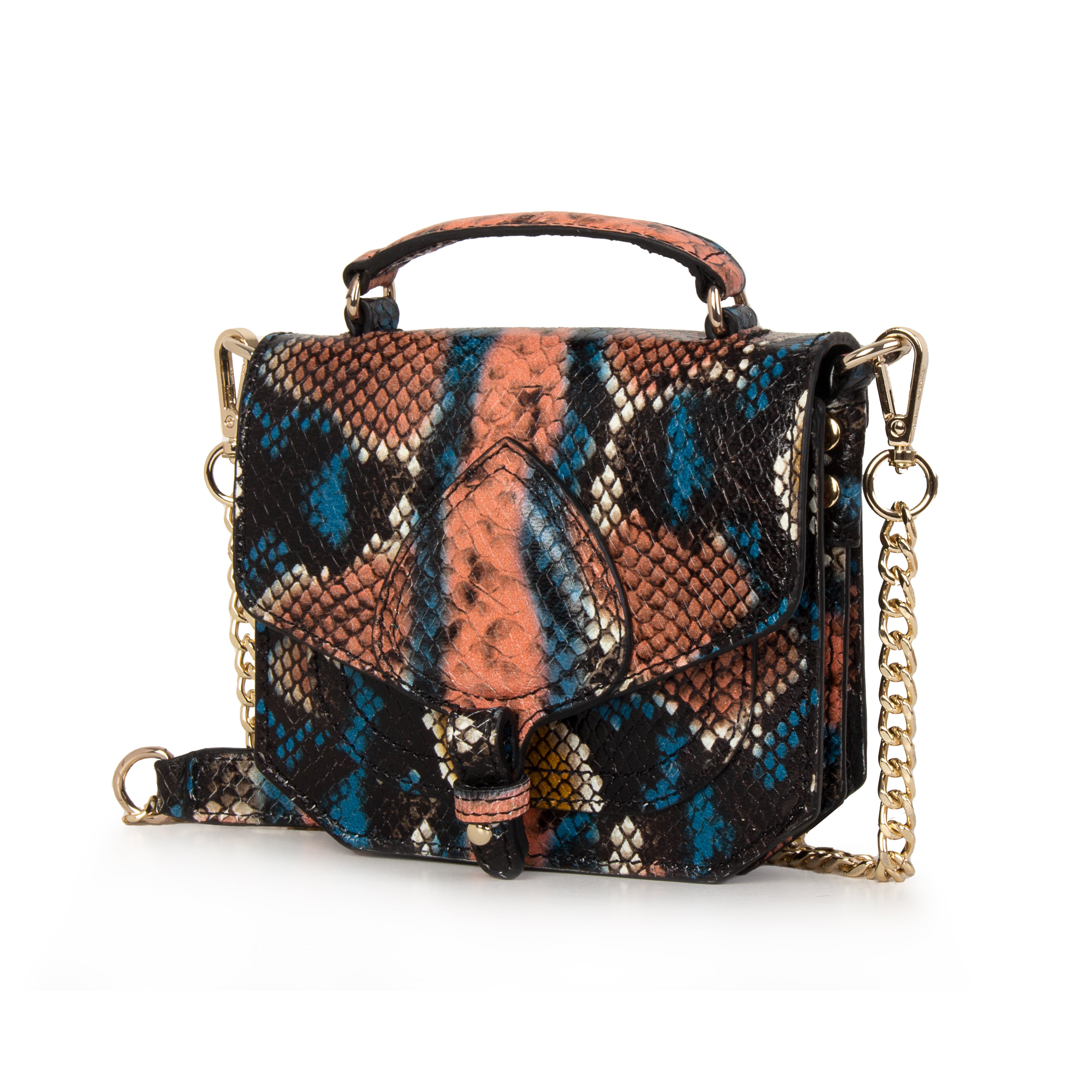 kate-lee-mini-tiny-emelyne-mini-sac-cuir-bleu-beige-serpent image 2