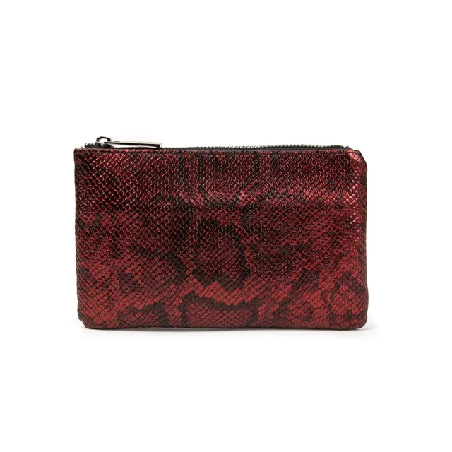 kate-lee-pochette-l-zipp-e-serpent-rouge-vachette image 1