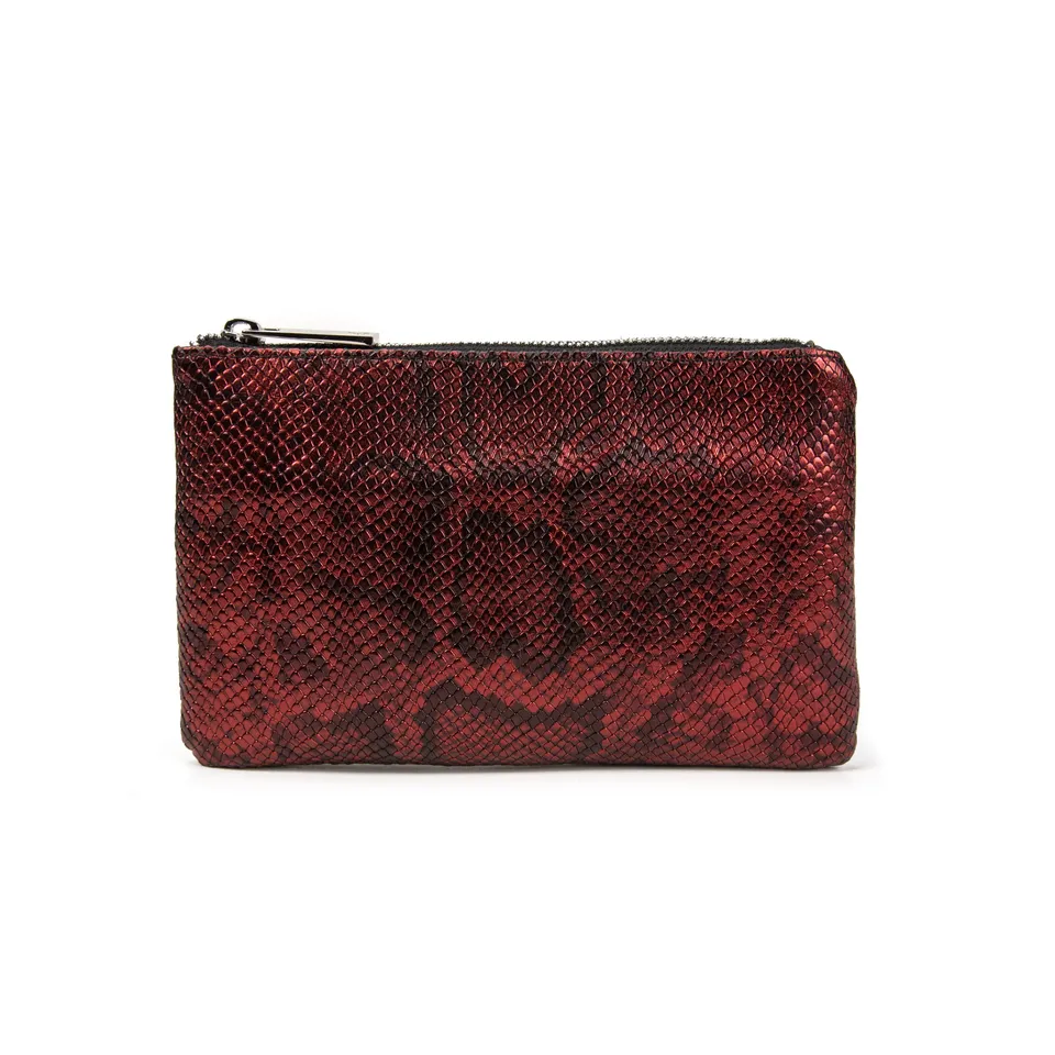 kate-lee-pochette-l-zipp-e-serpent-rouge-vachette image 1