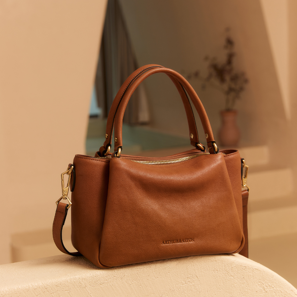 arthur-et-aston-elsa-sac-main-cuir-cognac image 3