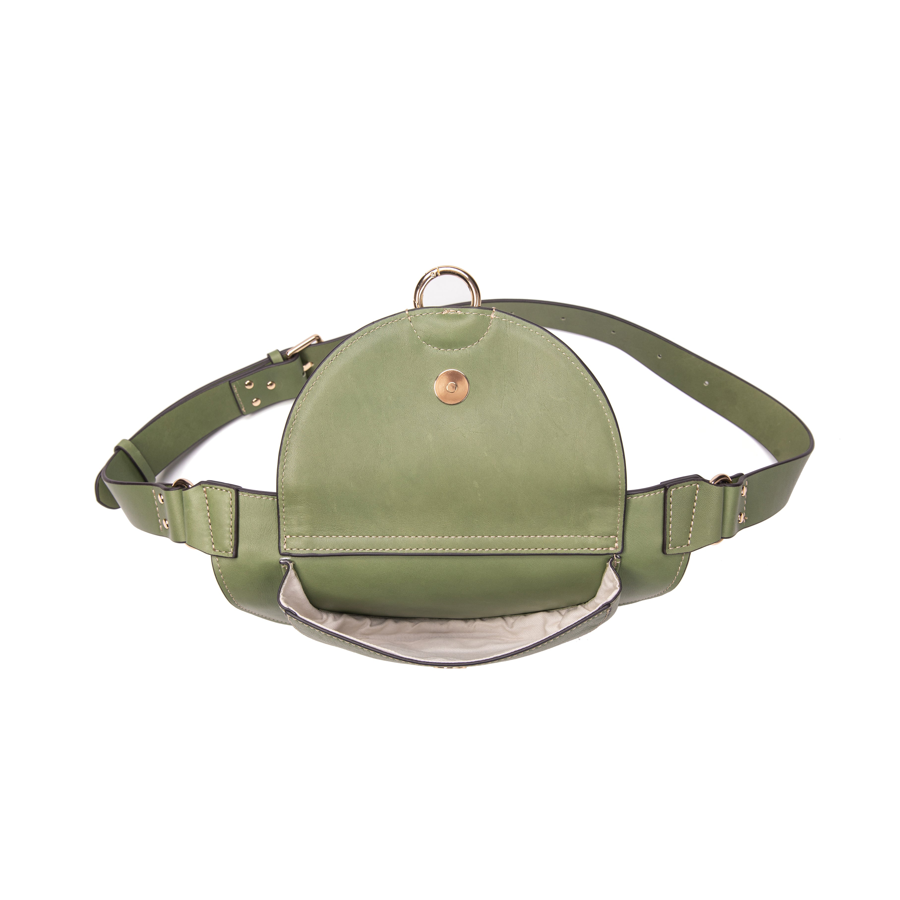 kate-lee-ully-sac-banane-cuir-vert-amande image 3