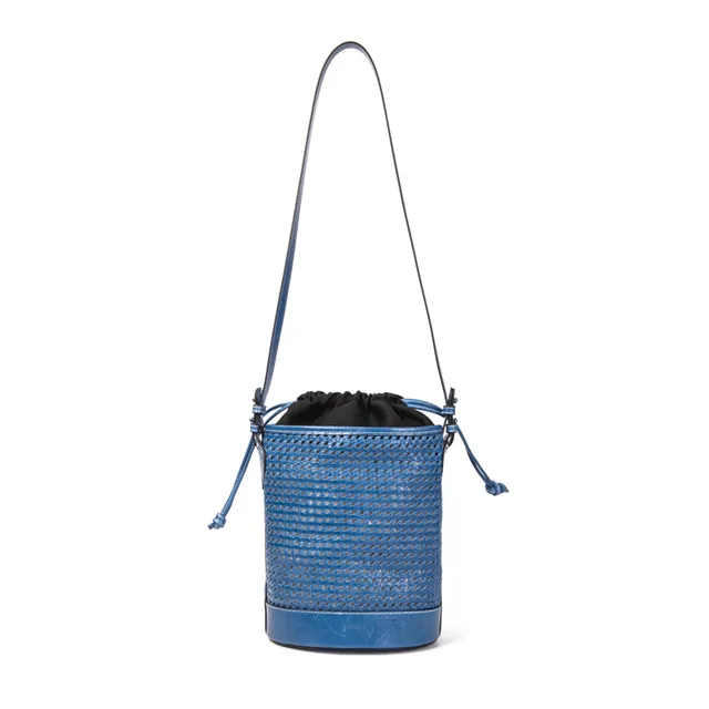 kate-lee-louvre-sac-seau-vachette-tress-e-bleu image 1