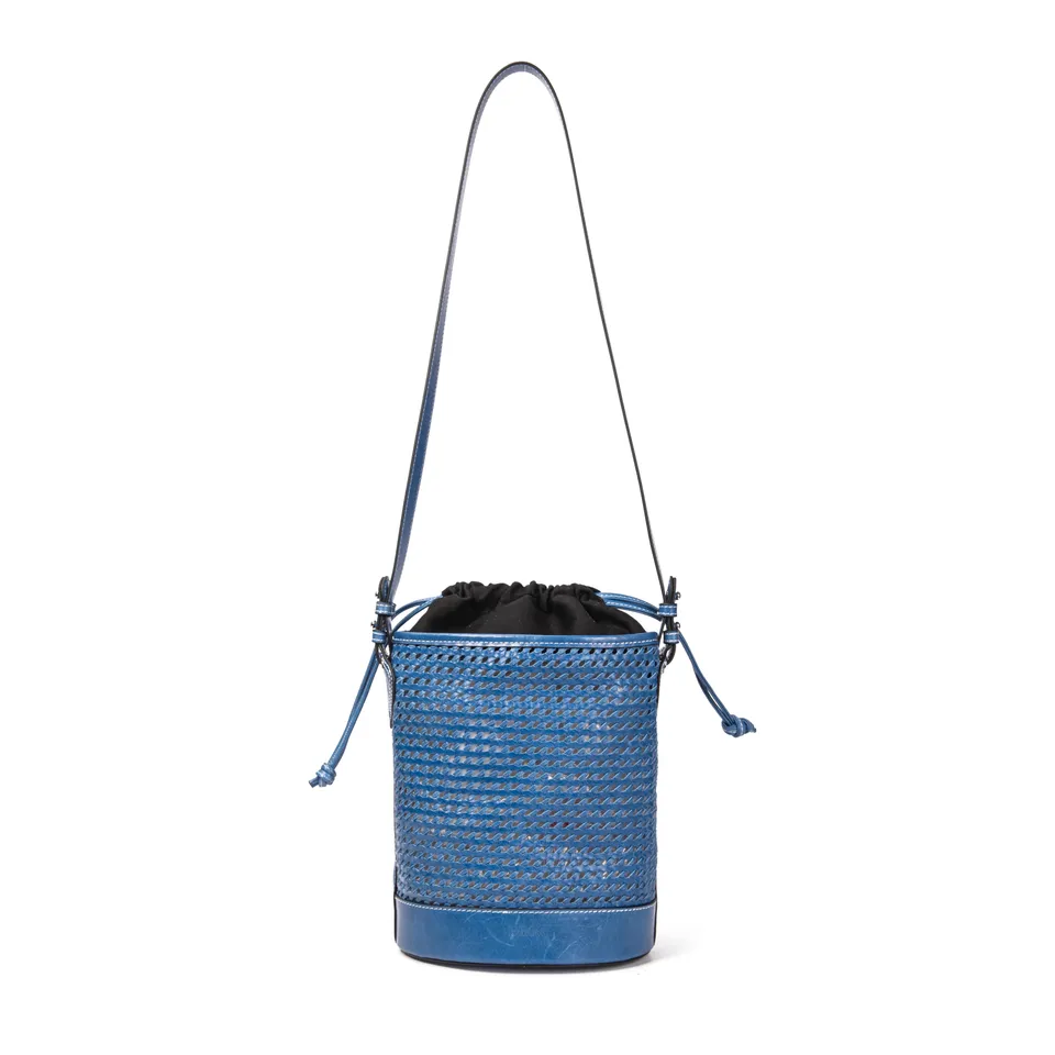 kate-lee-louvre-sac-seau-vachette-tress-e-bleu image 1