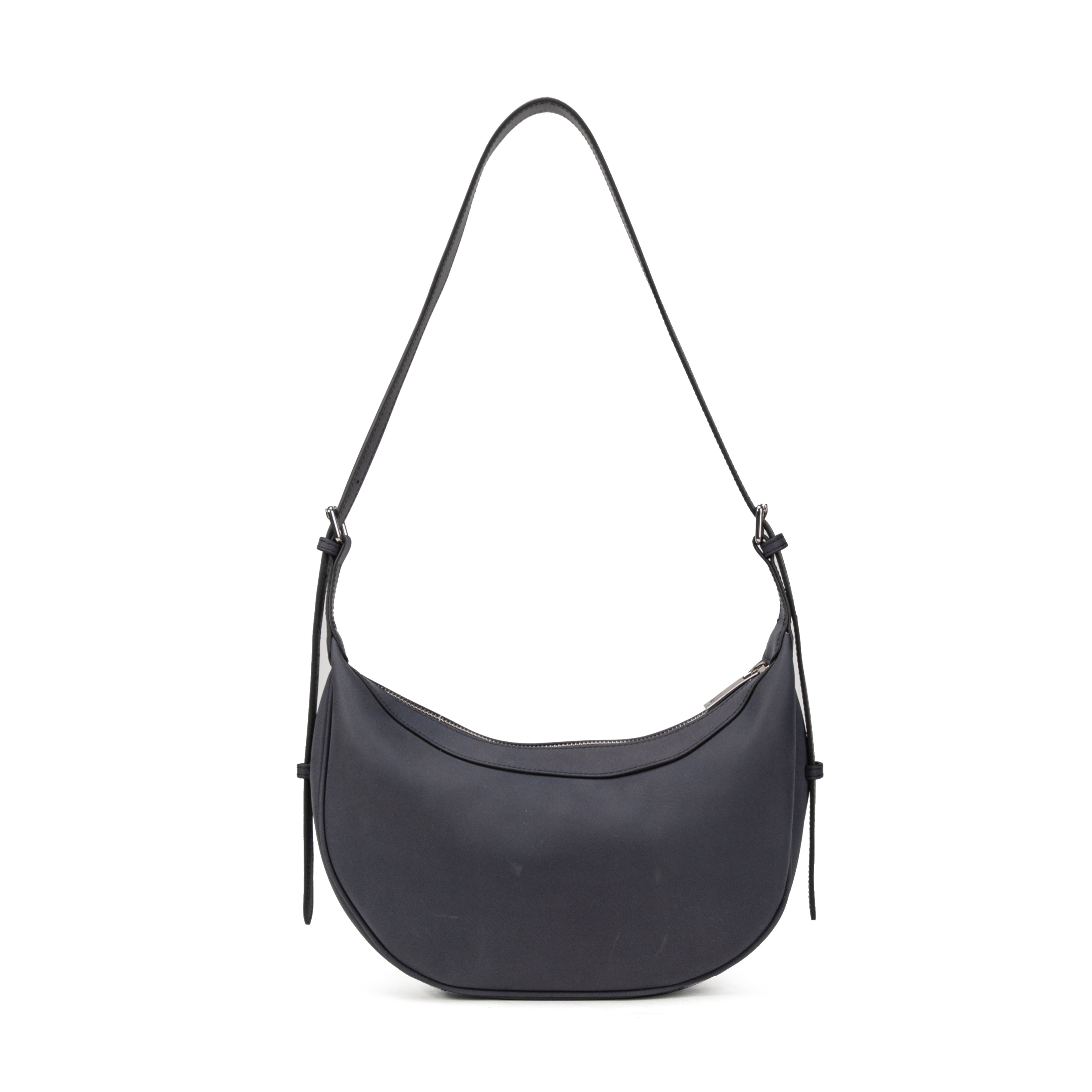 kate-lee-palma-sac-demi-lune-bleu-marine-vachette image 4