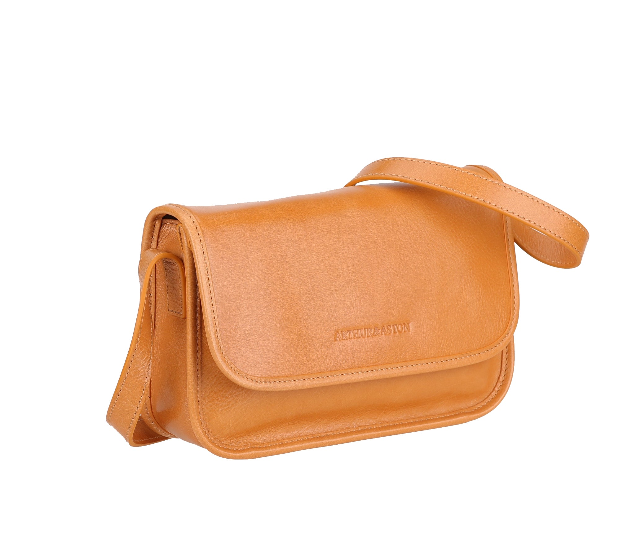 arthur-et-aston-edith-sac-bandouli-re-cuir-cognac-mini image 5