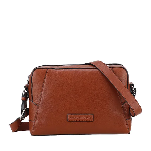 arthur-et-aston-jos-petite-besace-cuir-cognac-homme image 1
