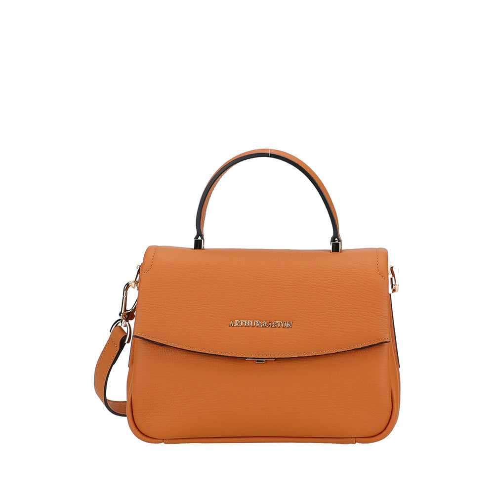 arthur-et-aston-nora-sac-main-cuir-cognac-3-compartiments image 2