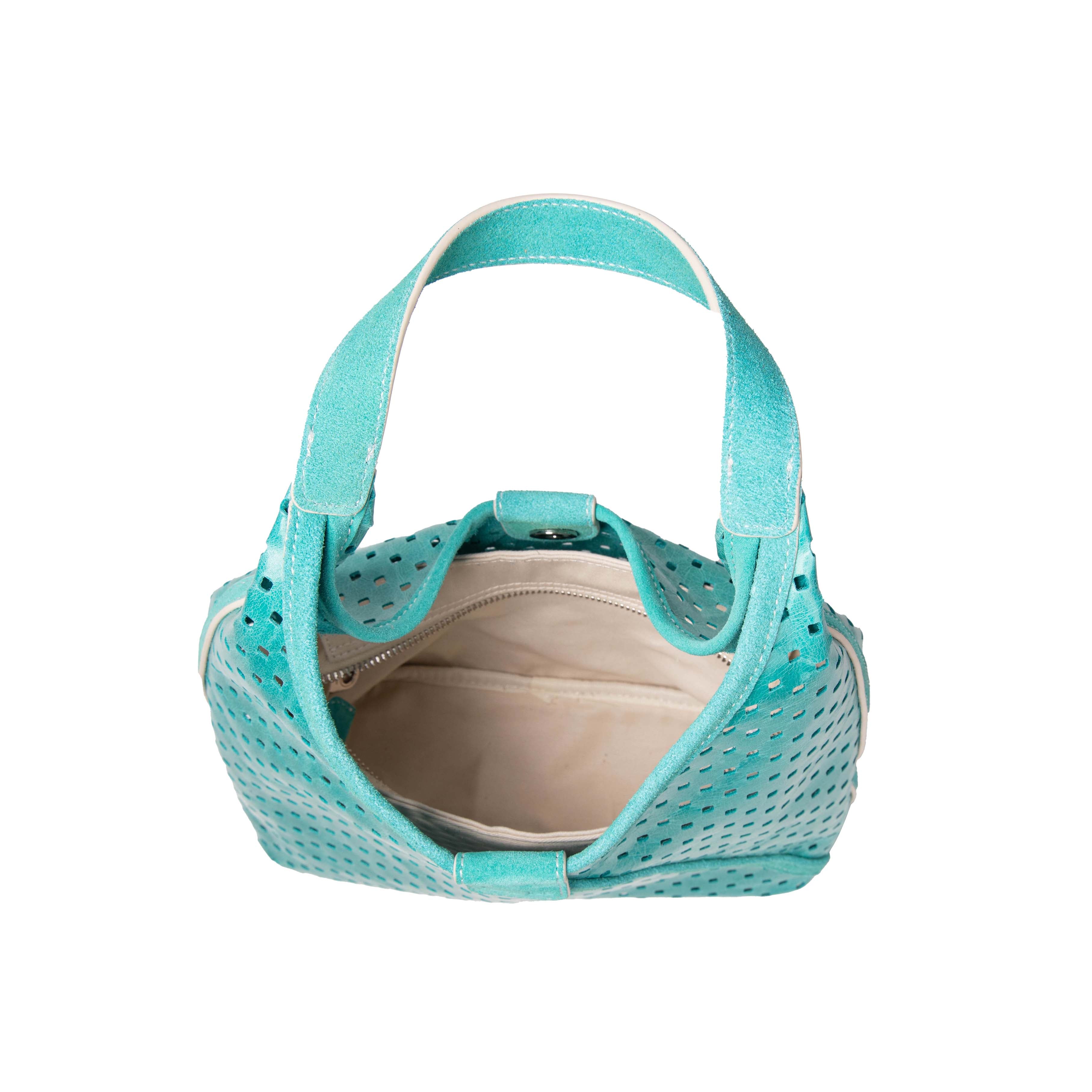 kate-lee-lune-cabas-vachette-perfor-e-turquoise image 3