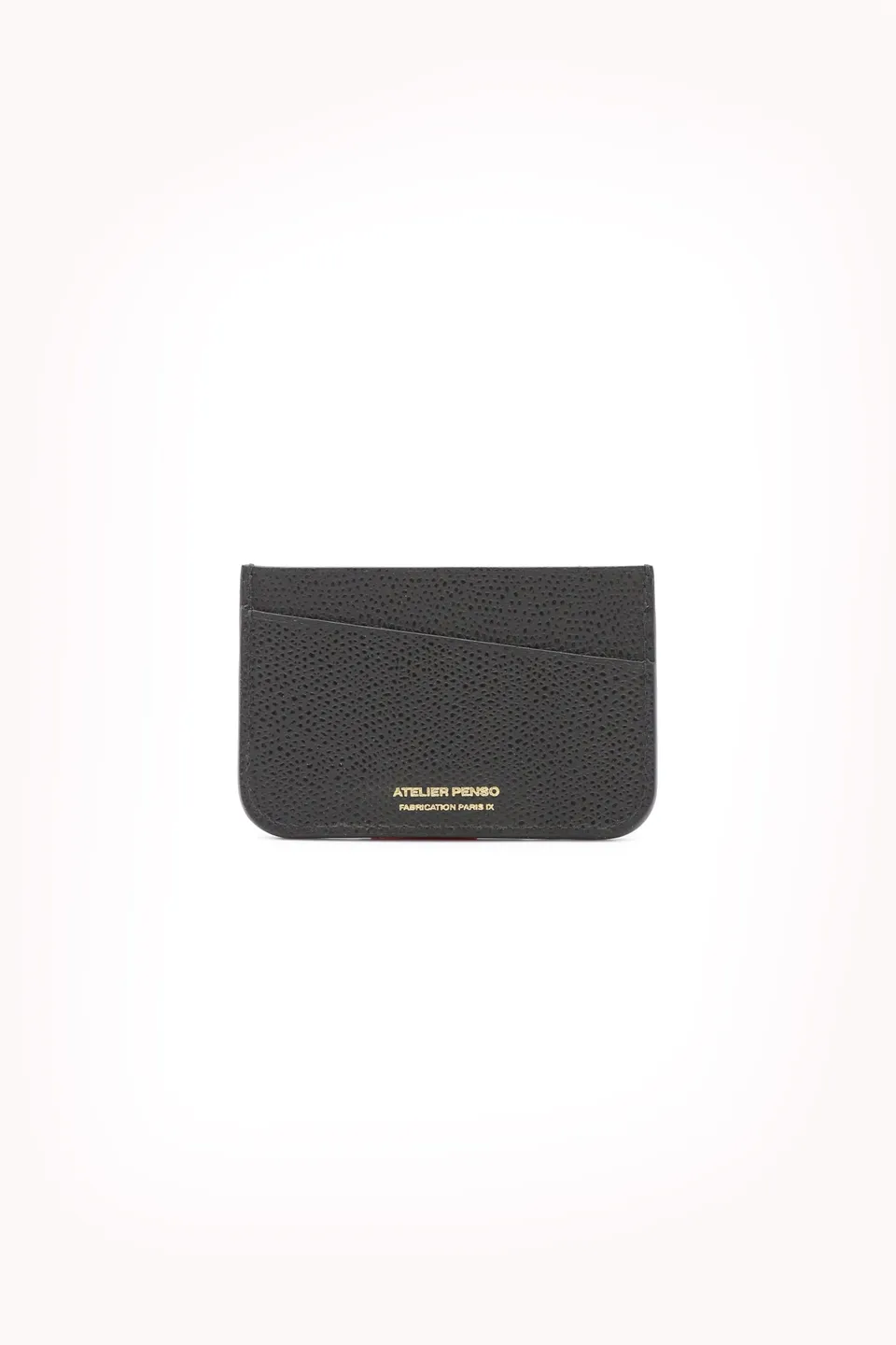 atelier-penso-porte-cartes-cuir-noir-4-cartes-billets image 1