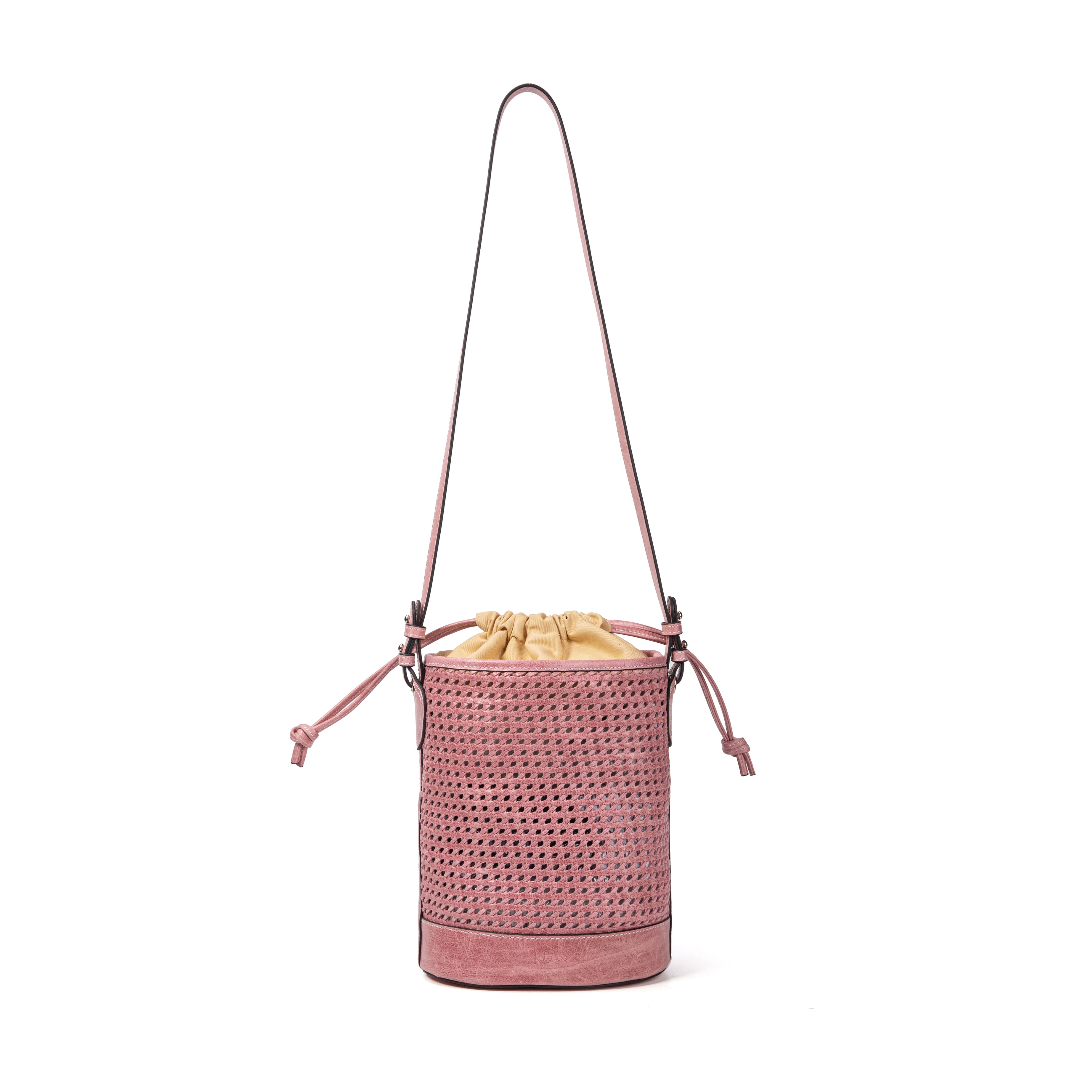 kate-lee-louvre-sac-seau-rose-cuir-tress image 1