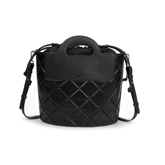 kate-lee-st-tropez-matelass-sac-seau-noir-agneau-28-cm image 1