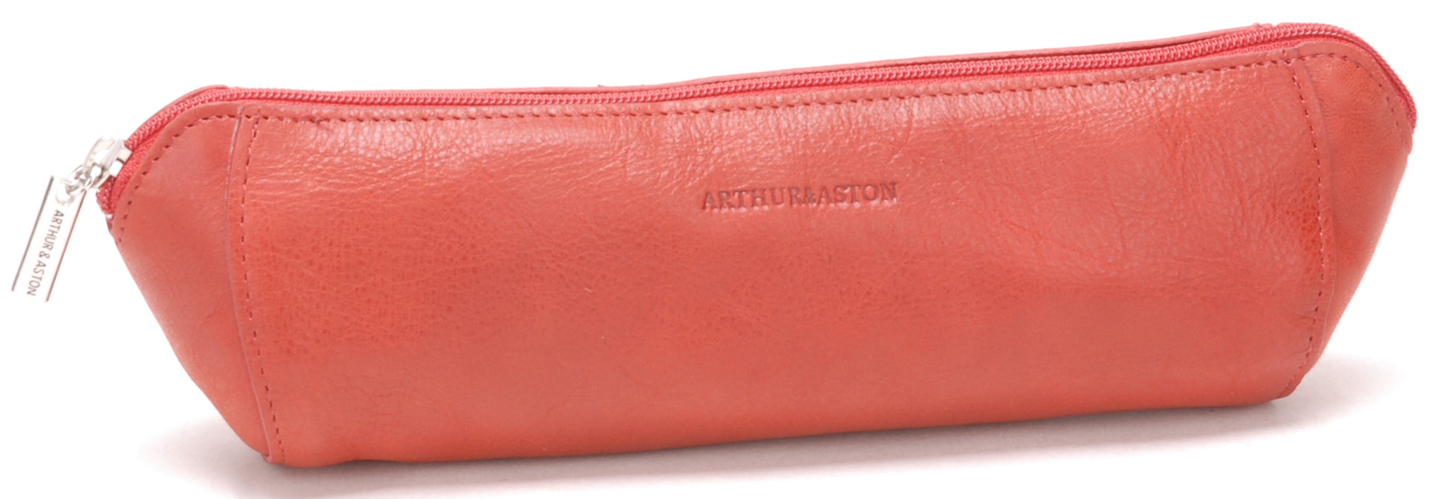 arthur-et-aston-rose-trousse-stylos-cuir-huil-bleu image 2