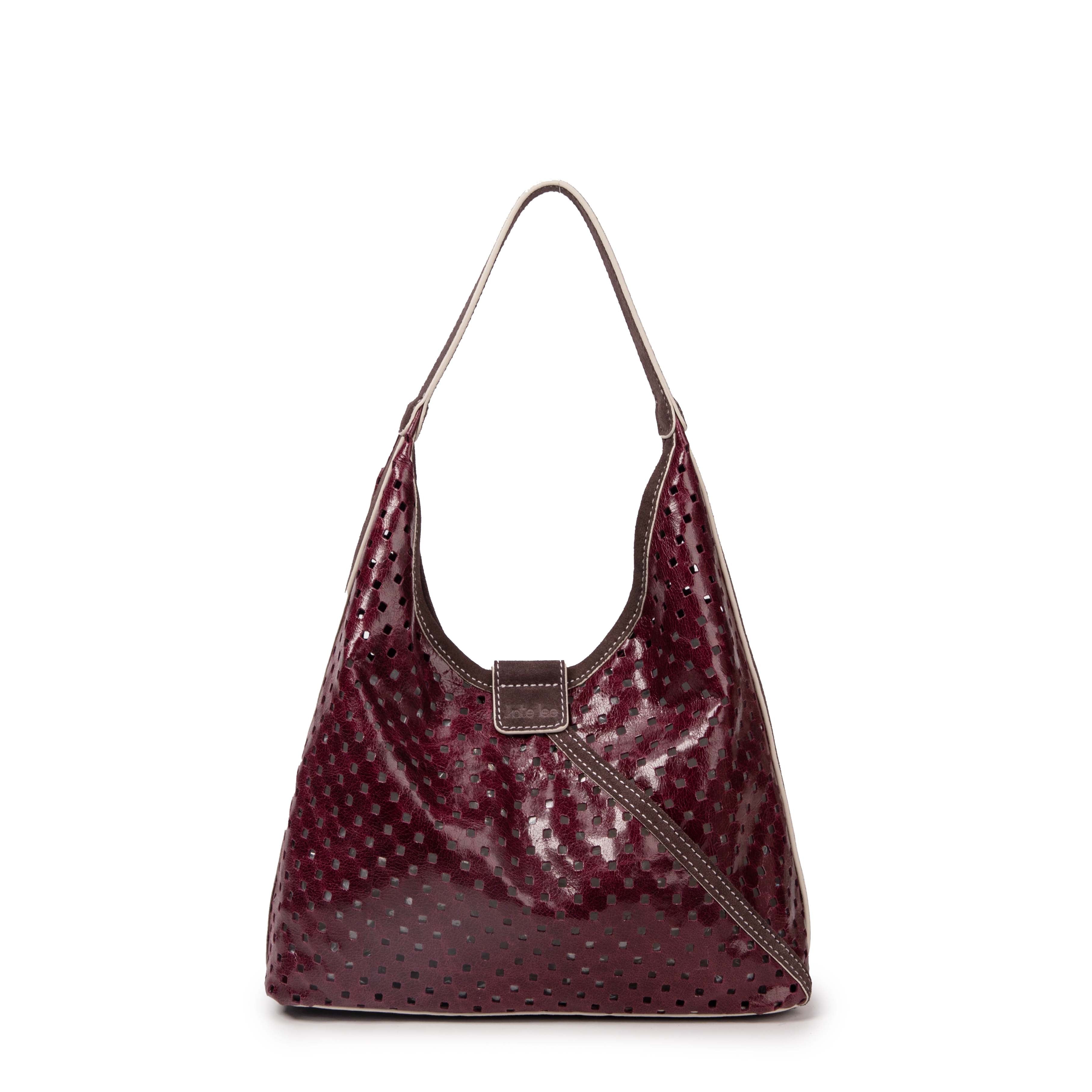 kate-lee-m-lune-sac-cabas-cuir-bordeaux-perfor image 1