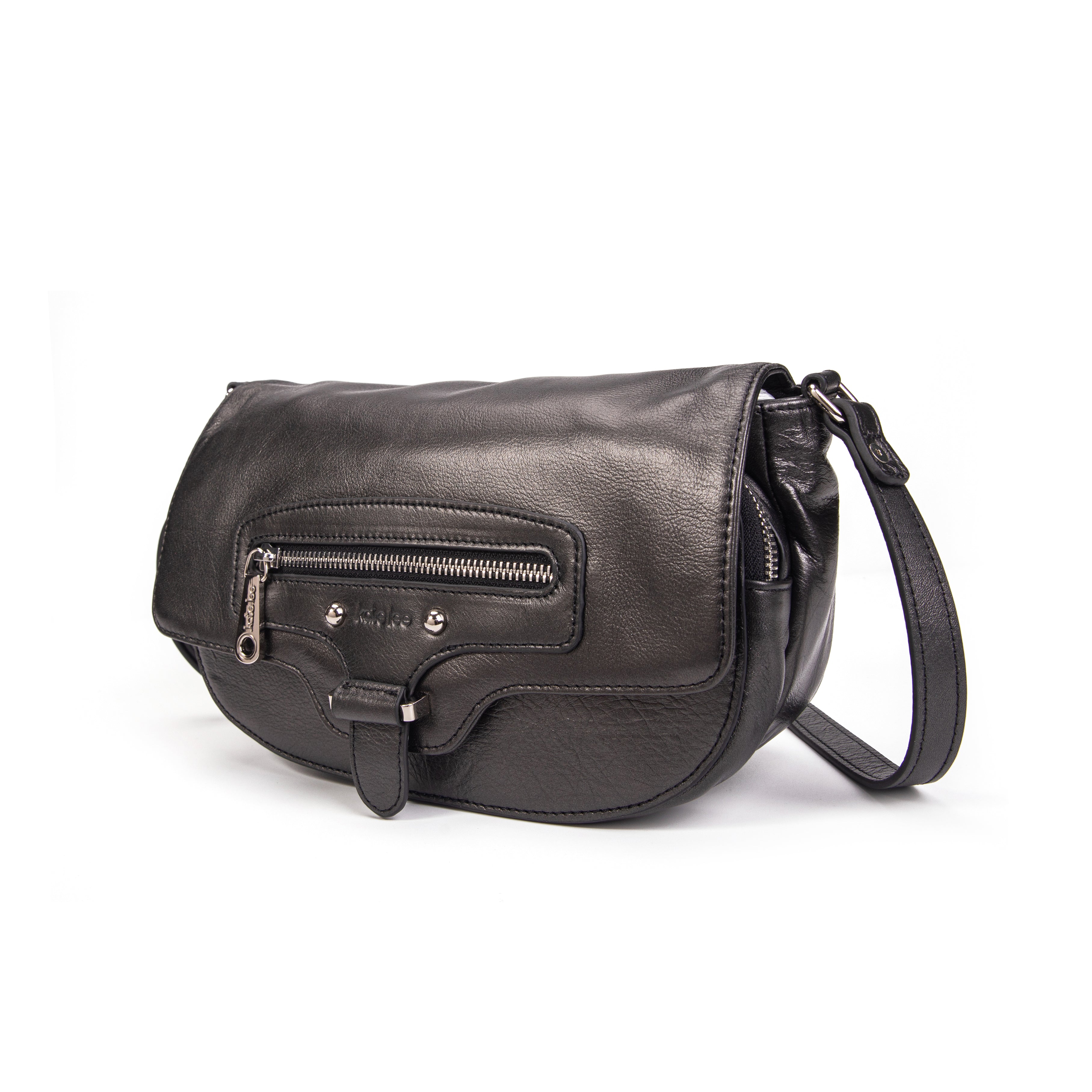 kate-lee-enara-sac-bandouli-re-cuir-vachette-nacr-e-noir image 2