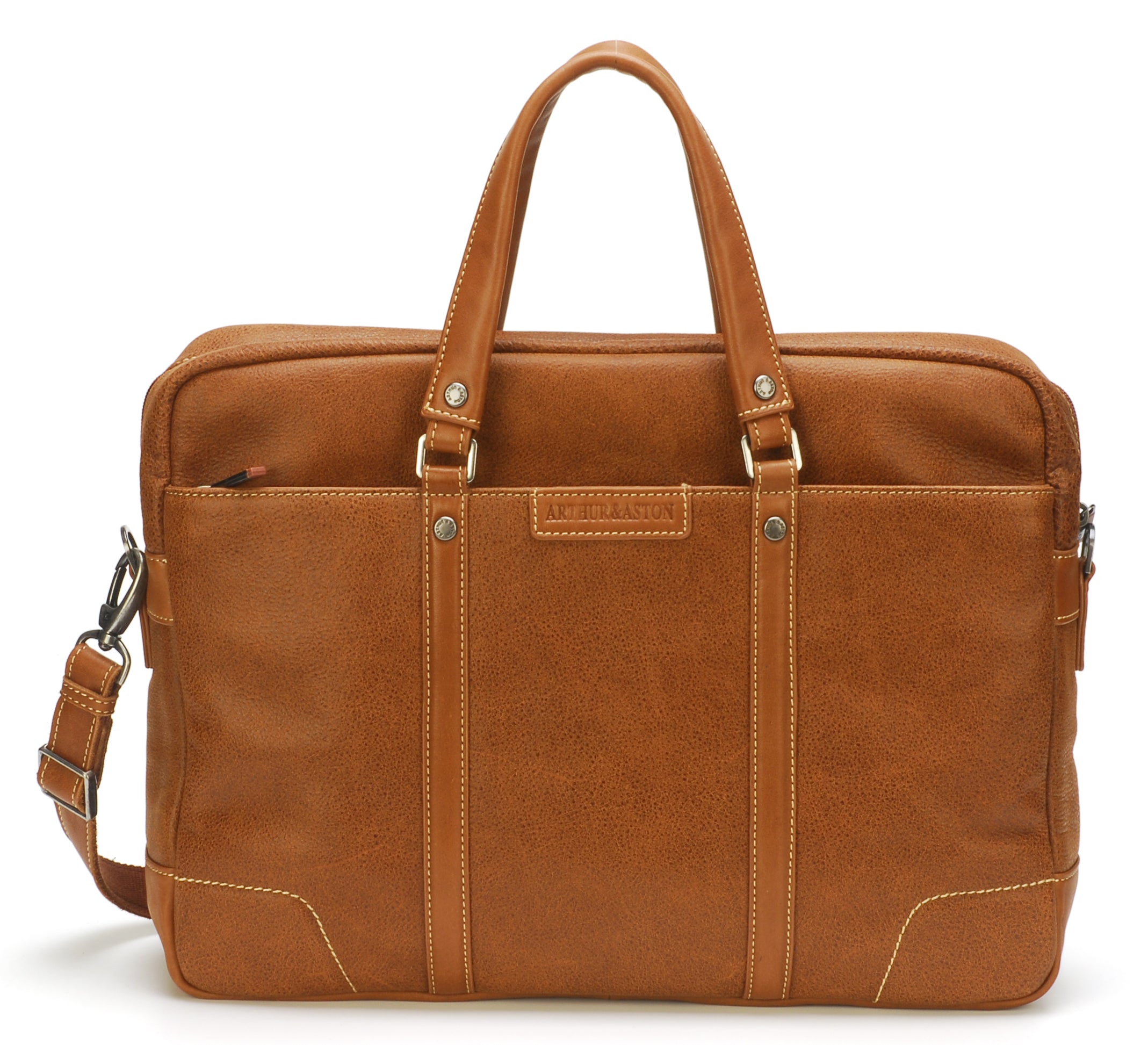 arthur-et-aston-marco-porte-document-cuir-cognac-vintage image 6
