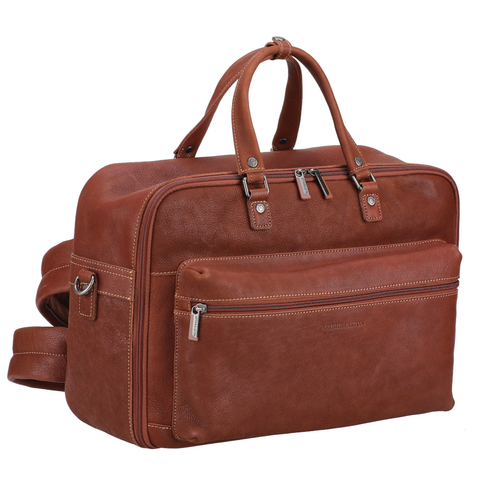 arthur-et-aston-rory-bagage-main-cuir-cognac-cabine-40-cm image 2