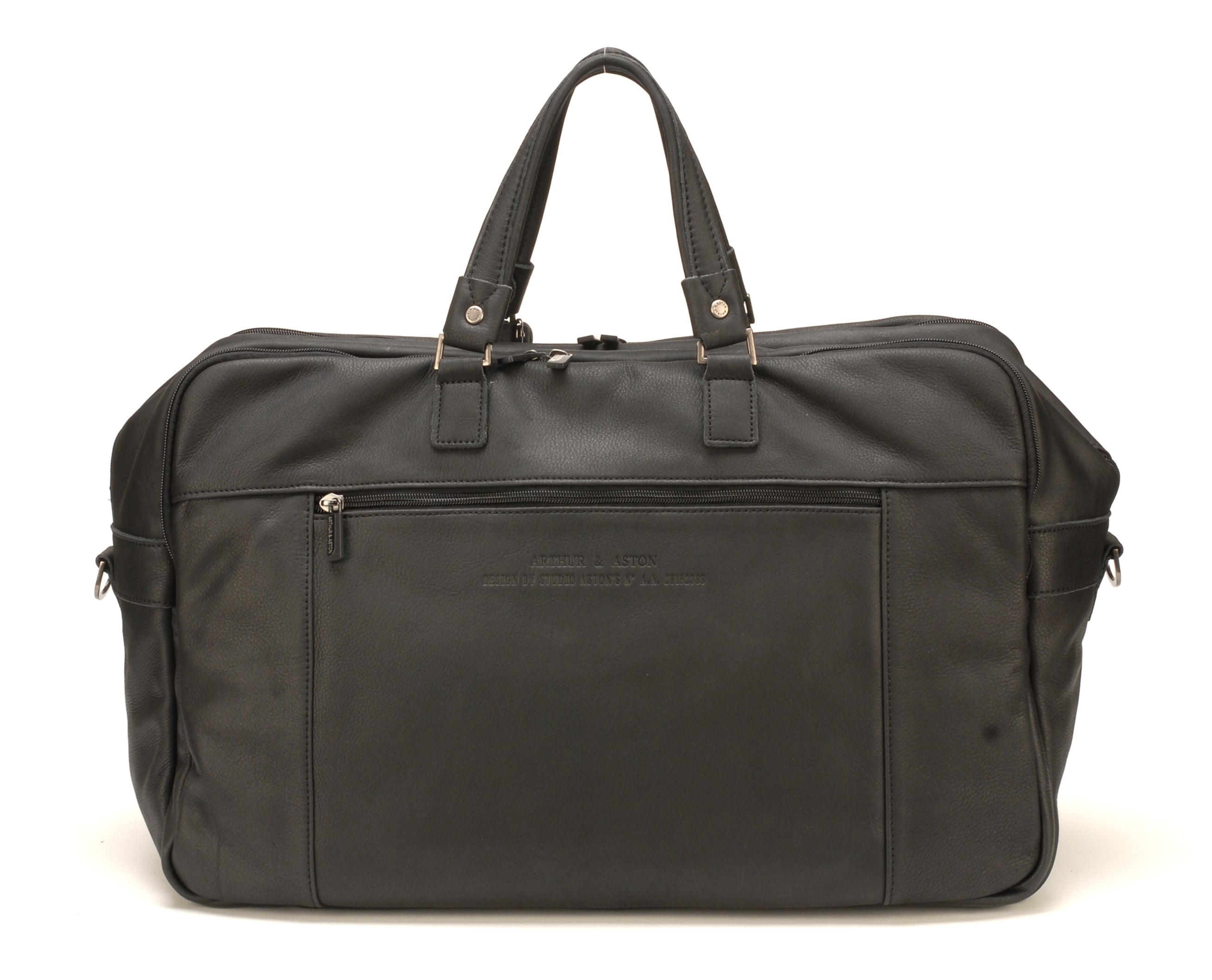 arthur-et-aston-oscar-sac-de-voyage-cuir-noir-pleine-fleur image 5