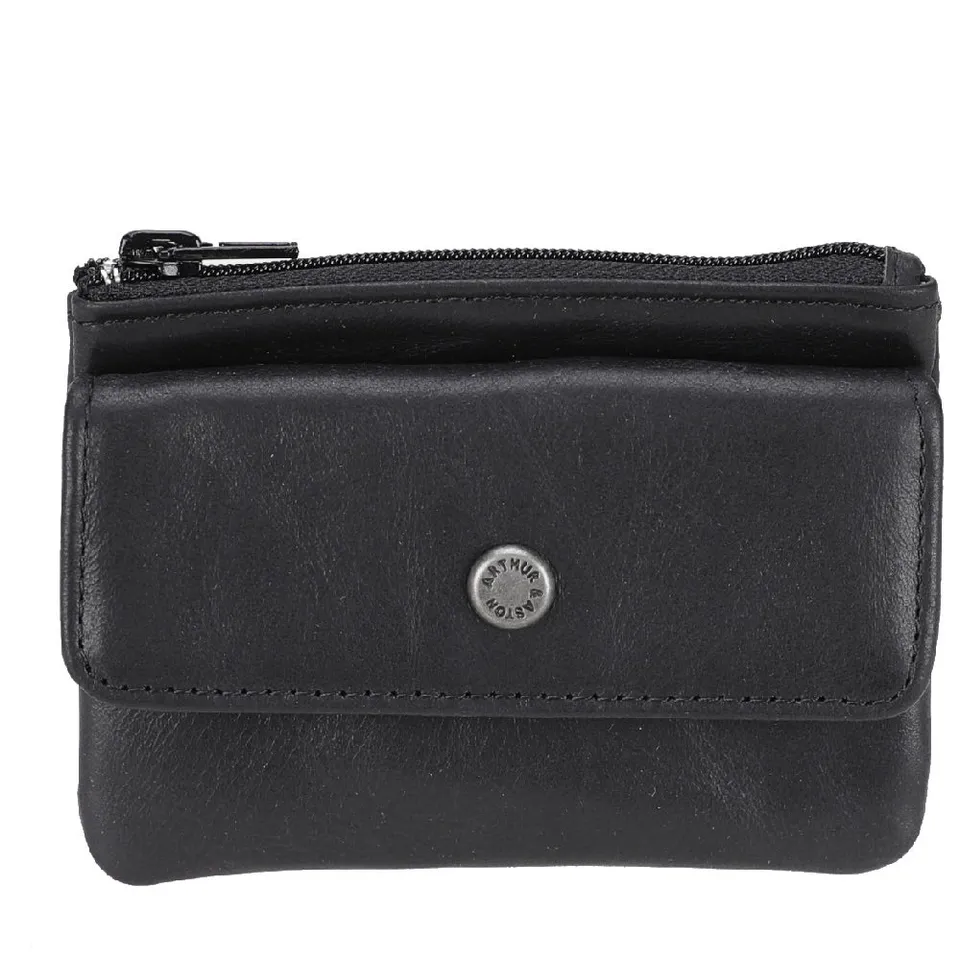 arthur-et-aston-cosmo-porte-monnaie-cuir-noir-pleine-fleur image 1