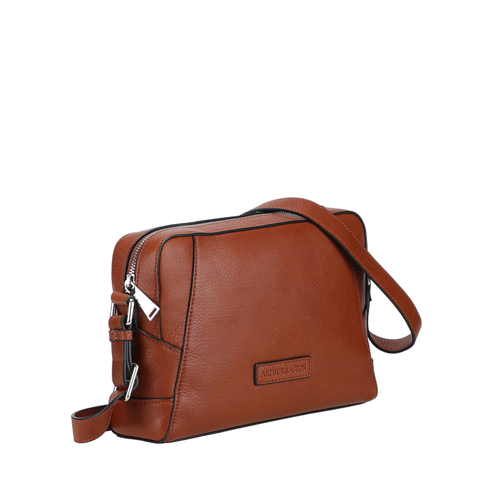 arthur-et-aston-jos-petite-besace-cuir-cognac-homme image 2