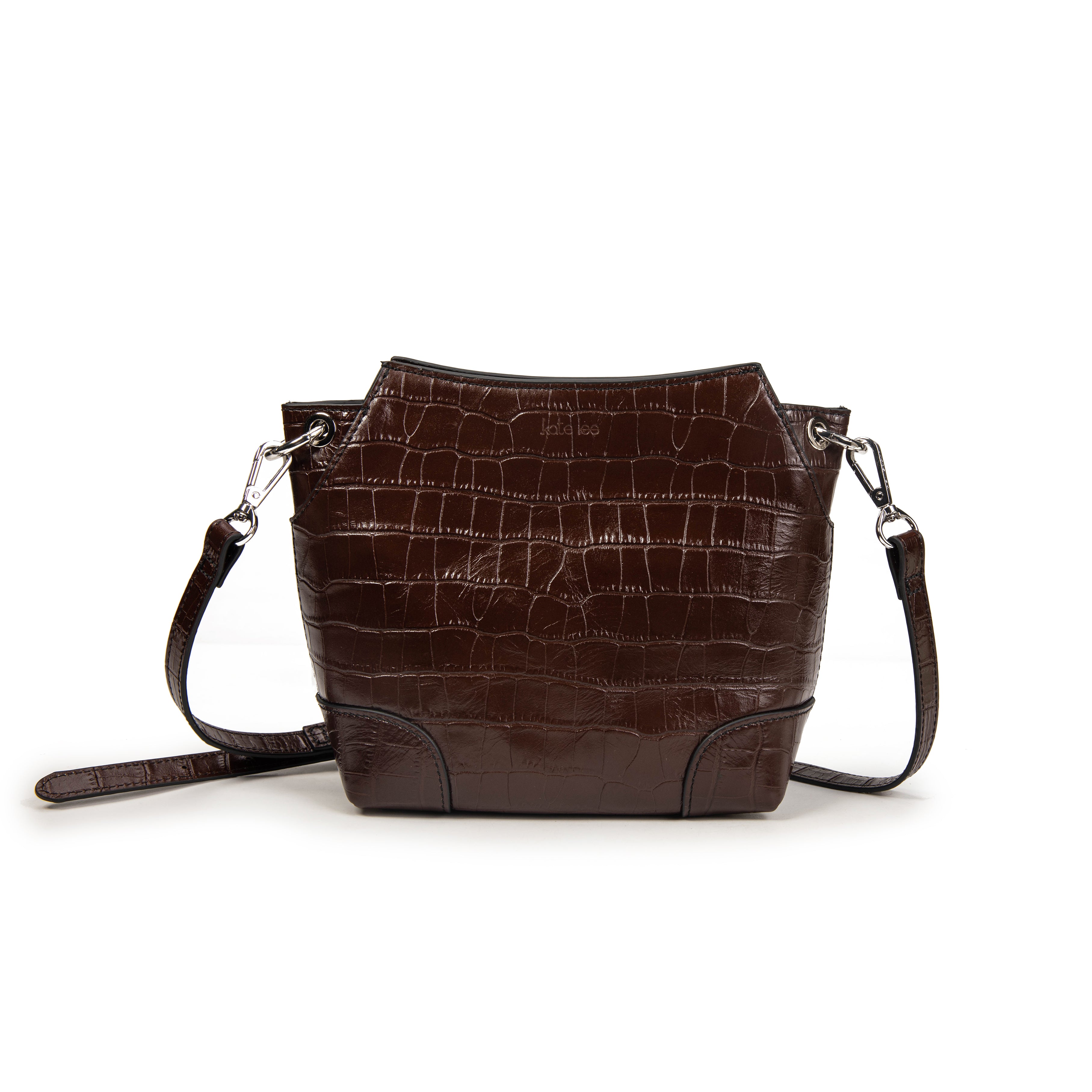 kate-lee-bonbon-sac-bandouli-re-cuir-choco-croco image 1