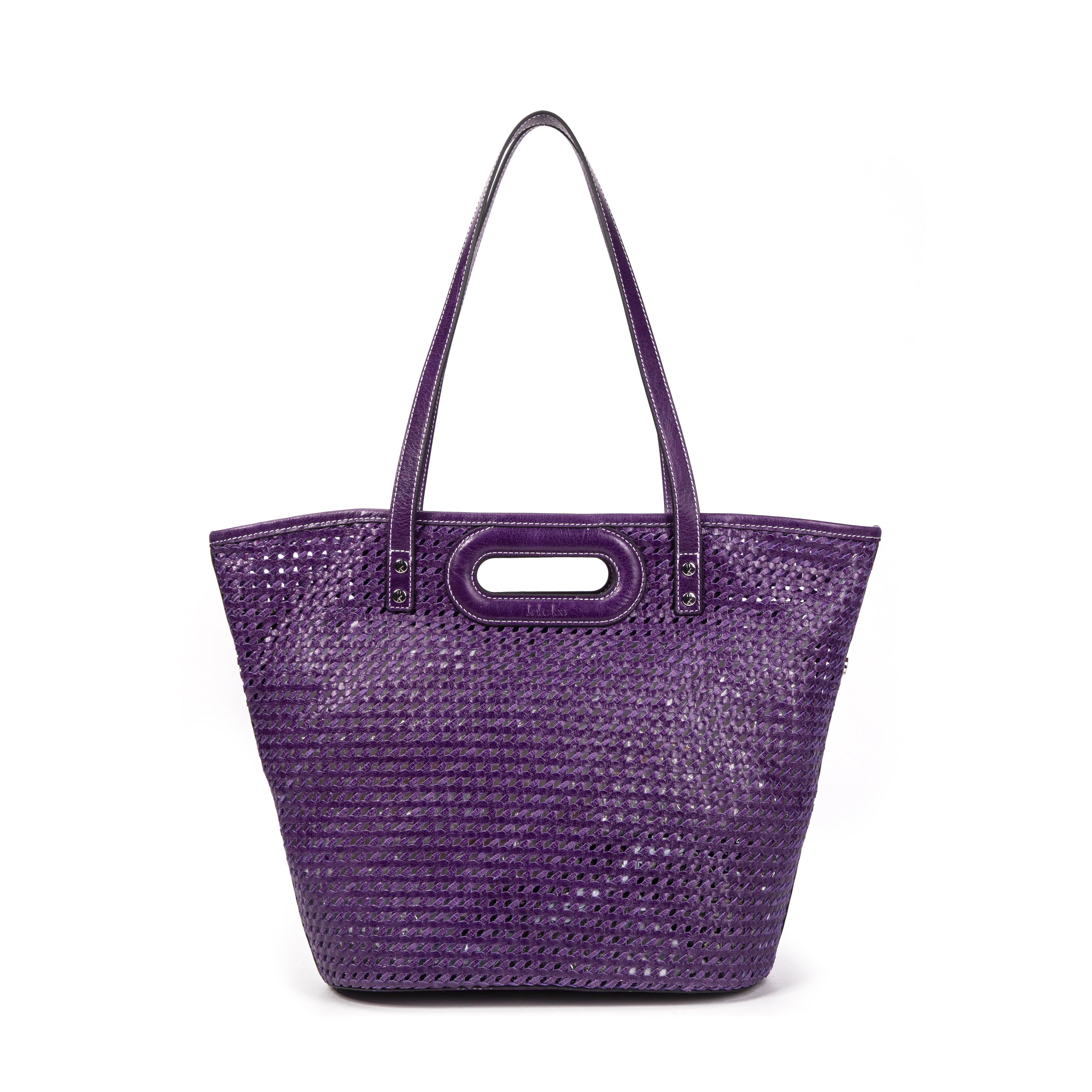 kate-lee-cabas-ofine-sac-cabas-violet-vachette-tress-e image 1
