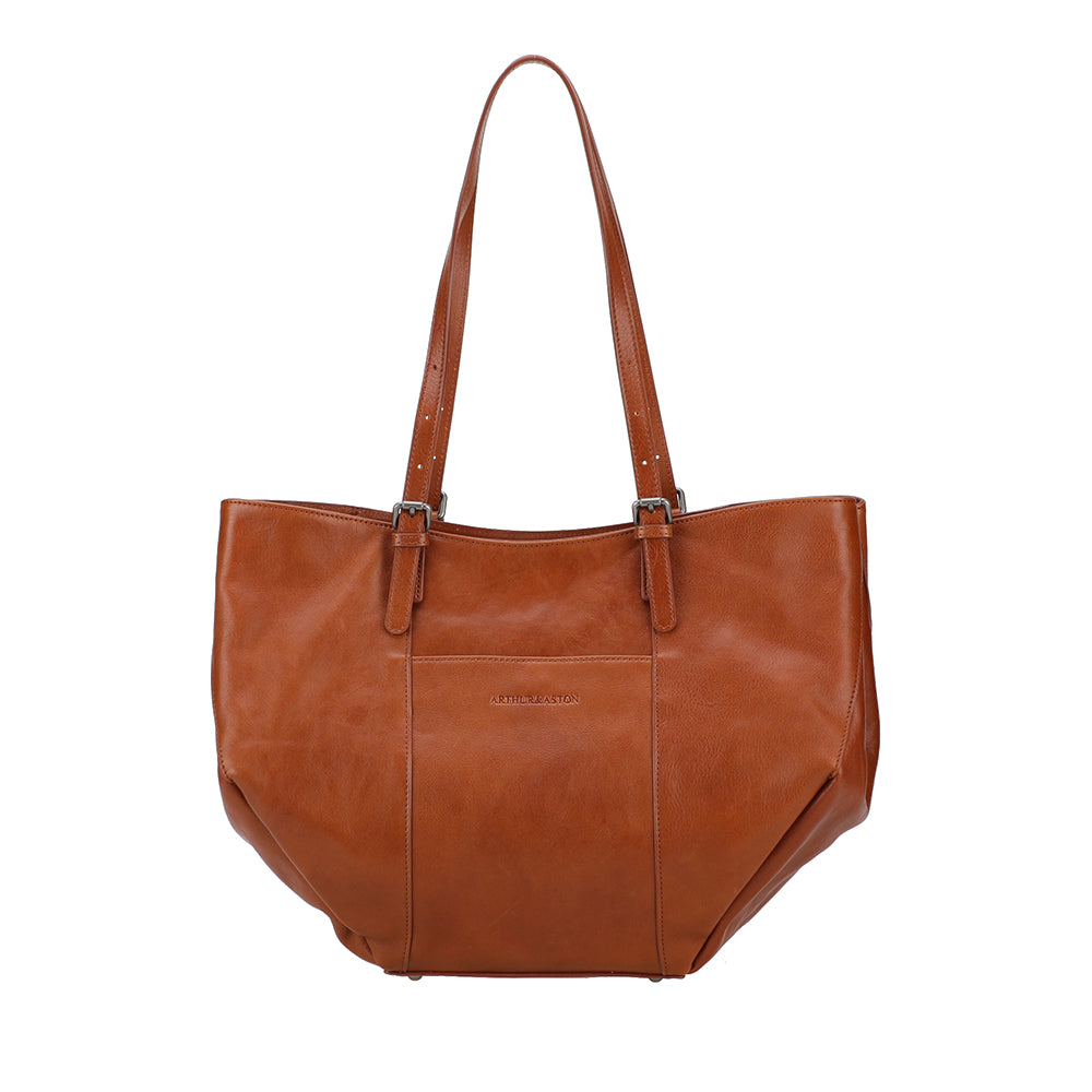 arthur-et-aston-edith-sac-cabas-m-cuir-marron image 1