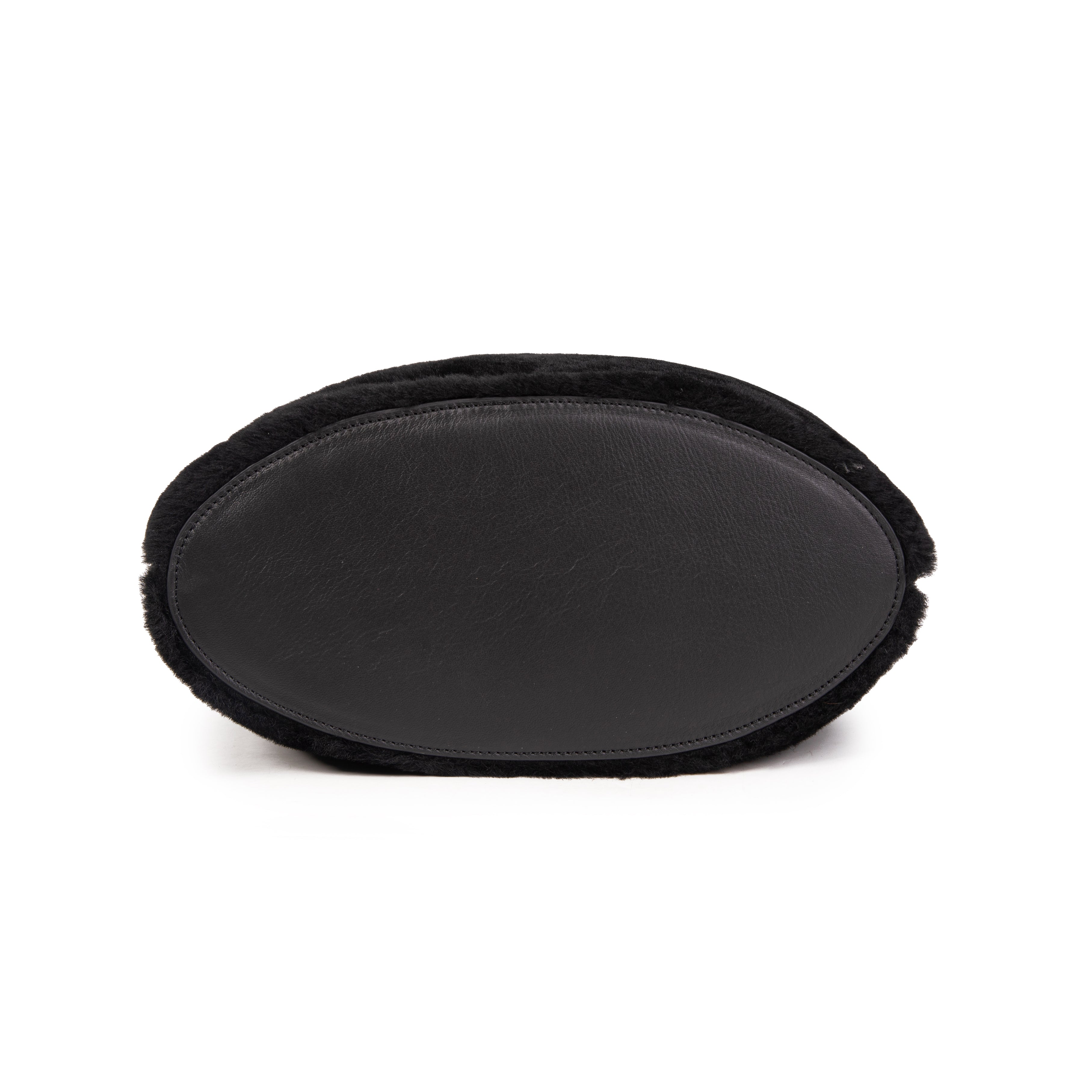 kate-lee-st-tropez-sac-seau-noir-shearling-cuir image 5