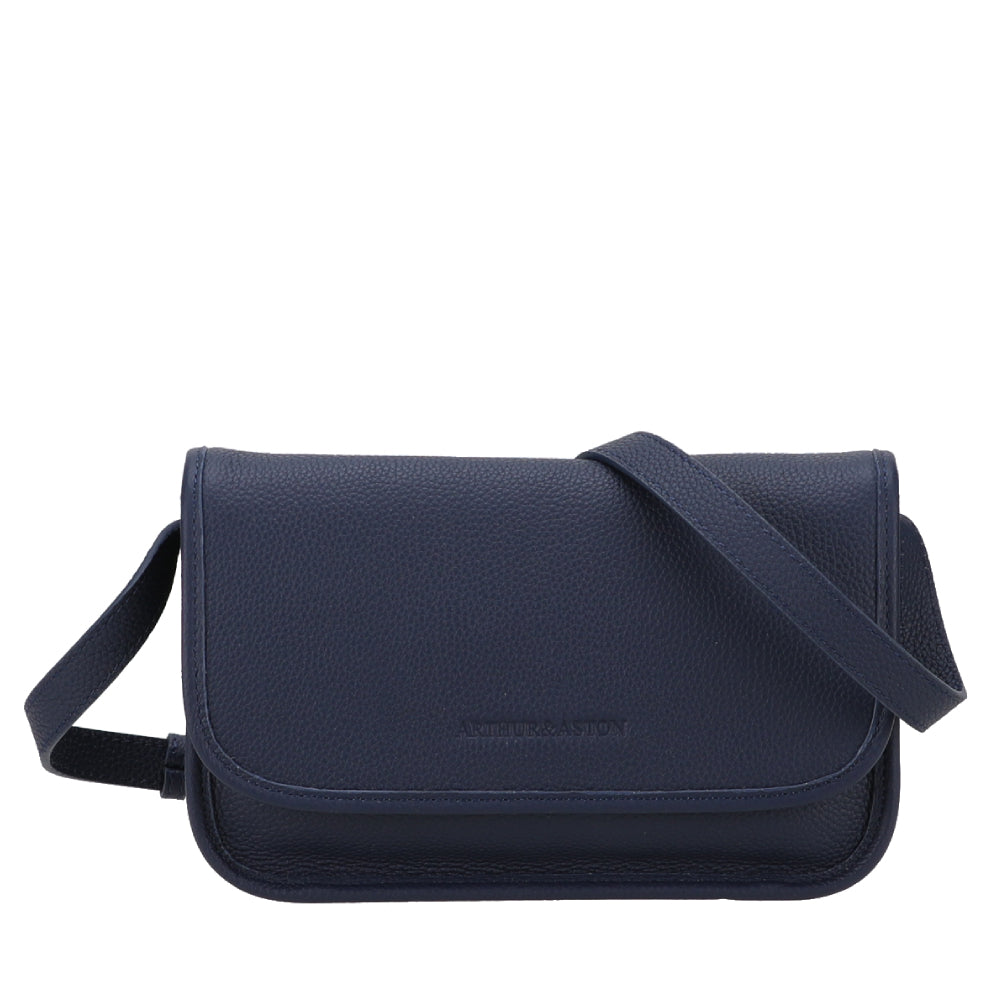 arthur-et-aston-rosalia-sac-bandouli-re-cuir-bleu-nuit image 1