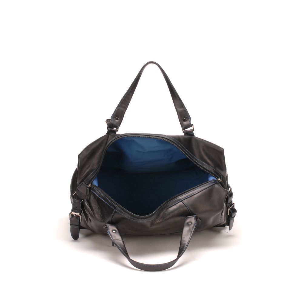 arthur-et-aston-pablo-sac-de-voyage-cuir-plong-noir-fil-bleu image 6