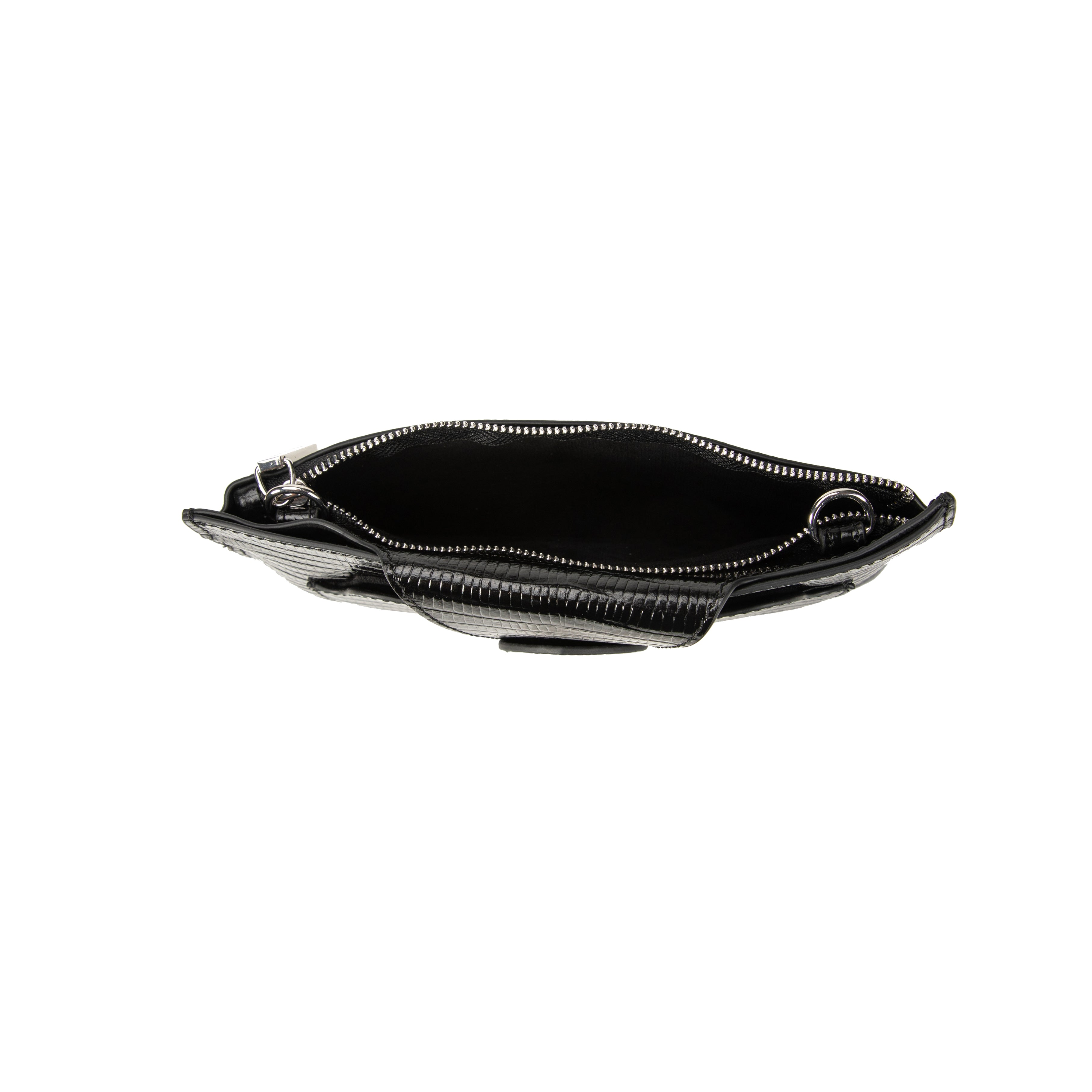 kate-lee-lp-pochette-cuir-noir-l-zard-bandouli-re image 5