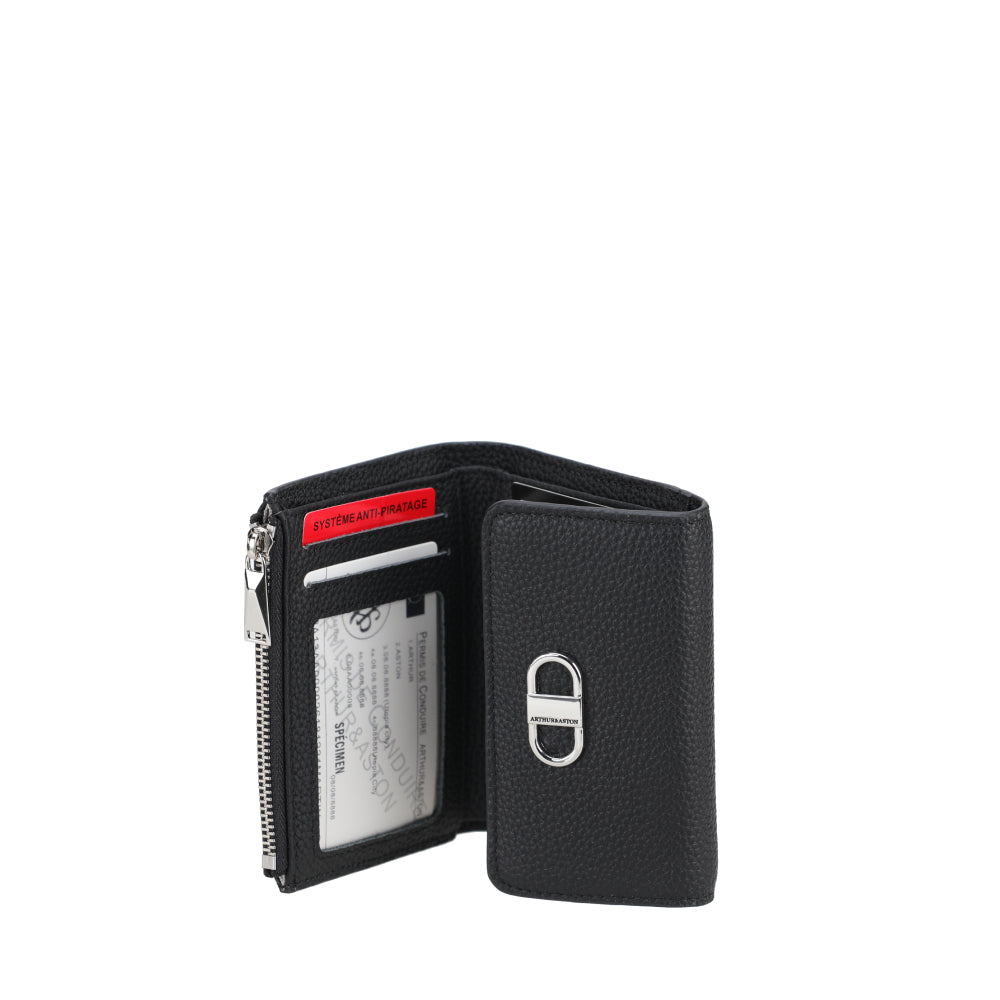 arthur-et-aston-daphn-porte-monnaie-cuir-noir-rfid-12-cm image 2