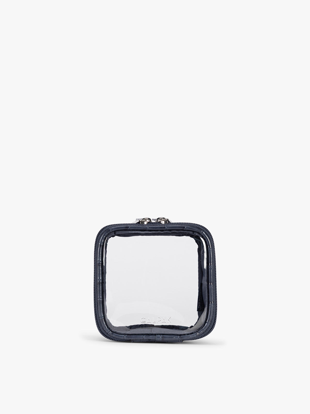calpak-kaya-mini-trousse-maquillage-croco-marine-transparente image 1