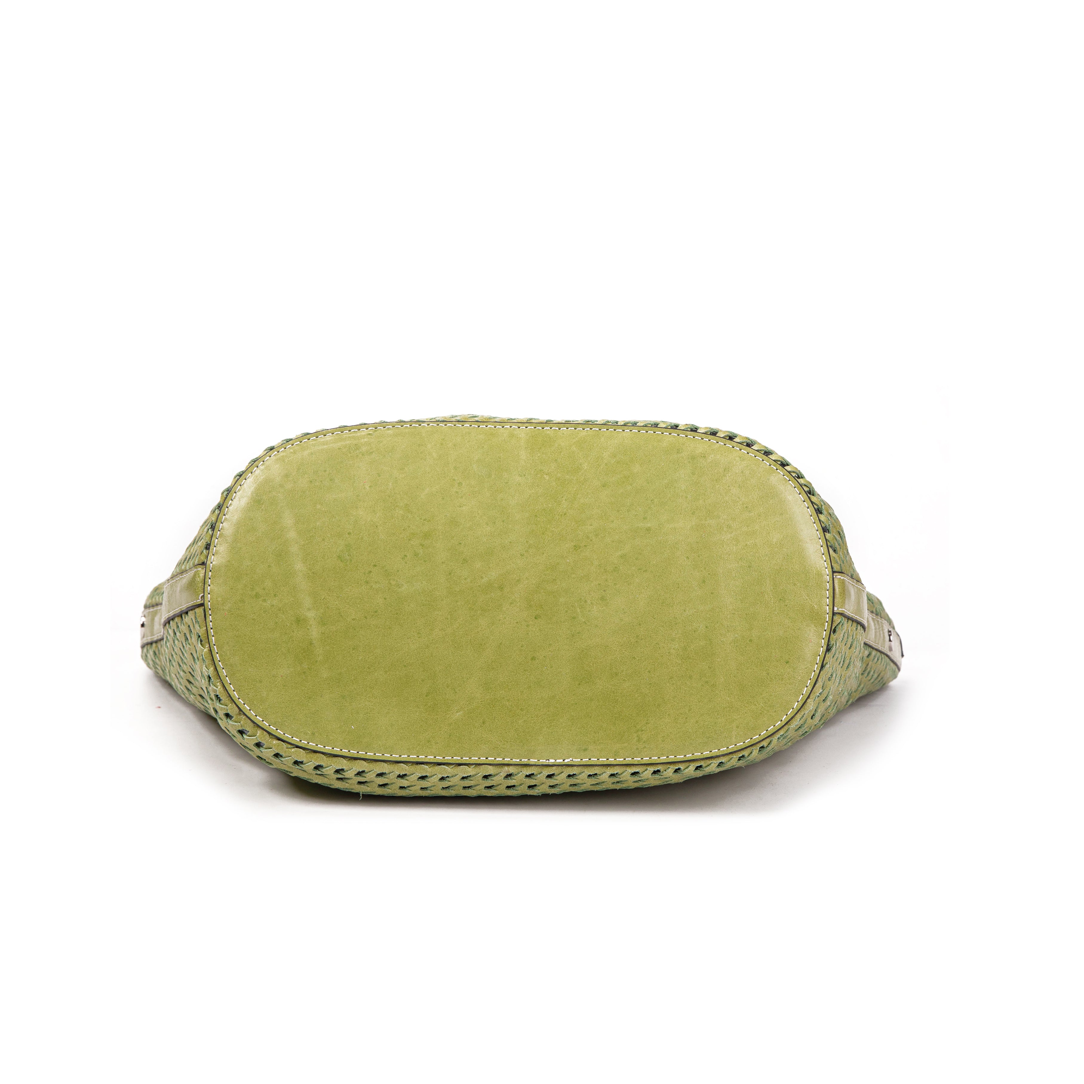 kate-lee-ofine-sac-cabas-cuir-tress-vert image 5