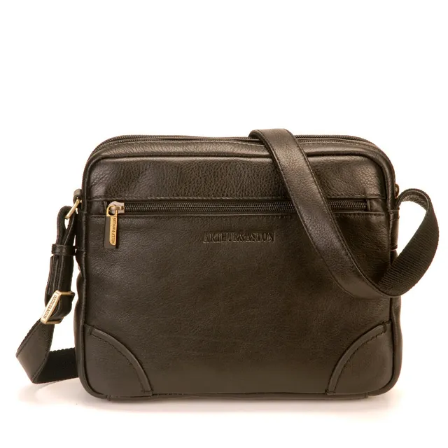 arthur-et-aston-paul-sac-travers-cuir-noir-zipp image 1