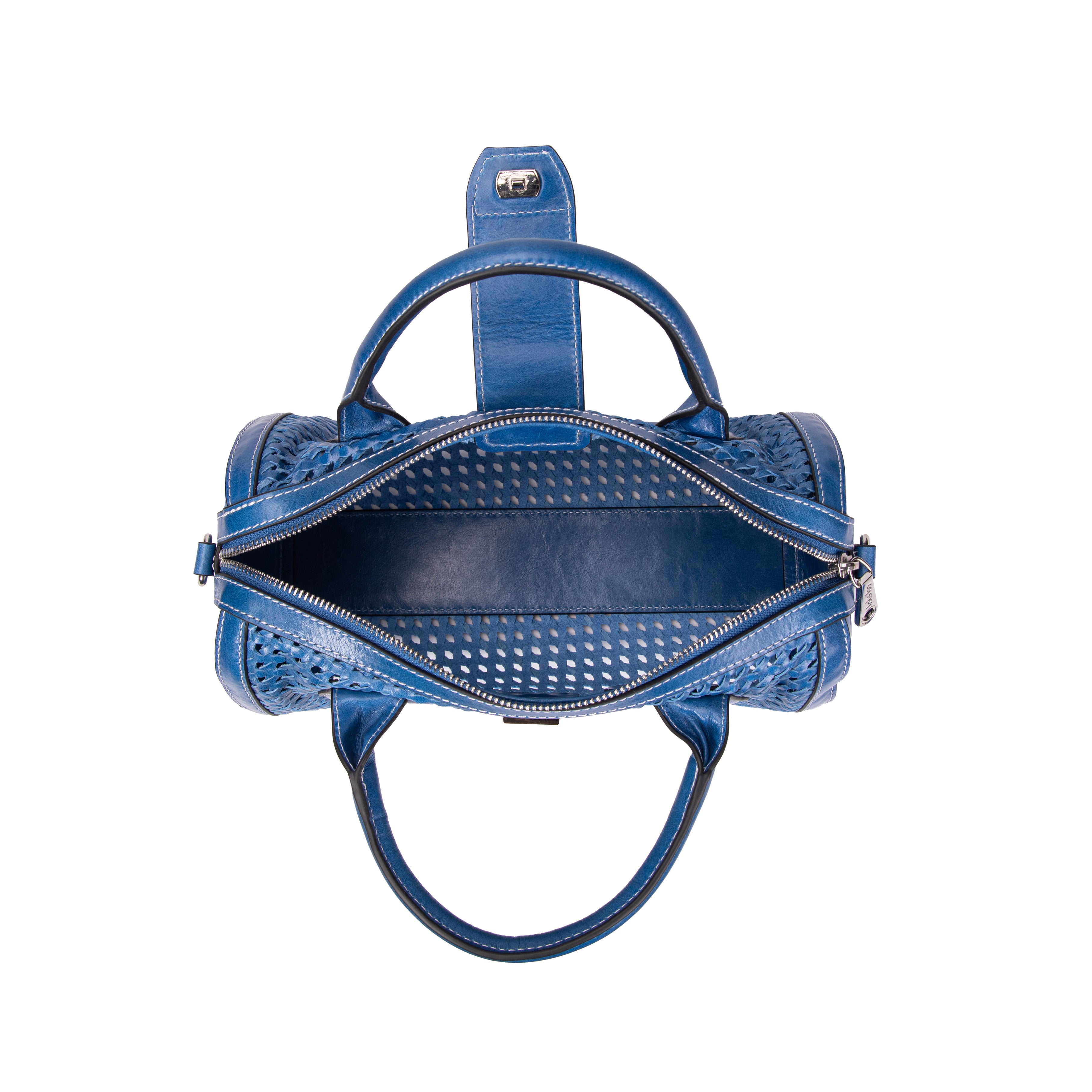 kate-lee-frola-sac-bowling-cuir-bleu-vachette-tress-e image 3
