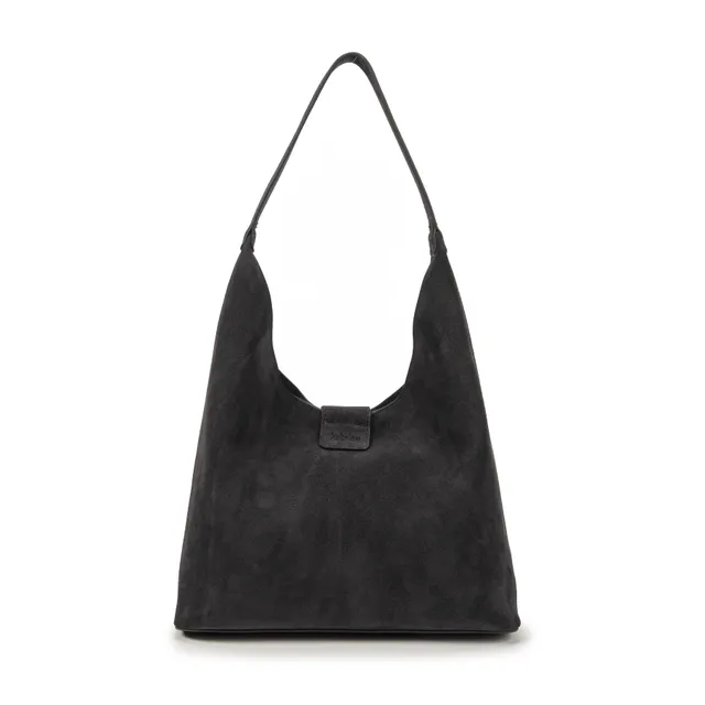 kate-lee-m-lune-sac-cabas-cuir-noir-velours image 1