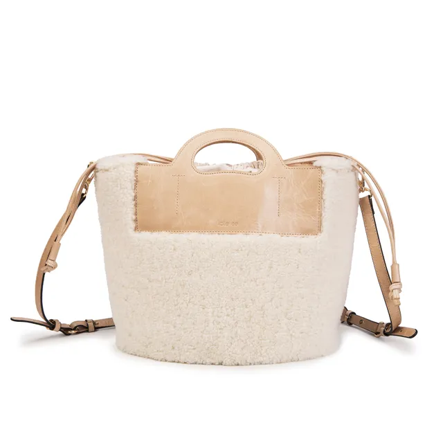 kate-lee-st-tropez-sac-seau-shearling-beige-28-cm image 1