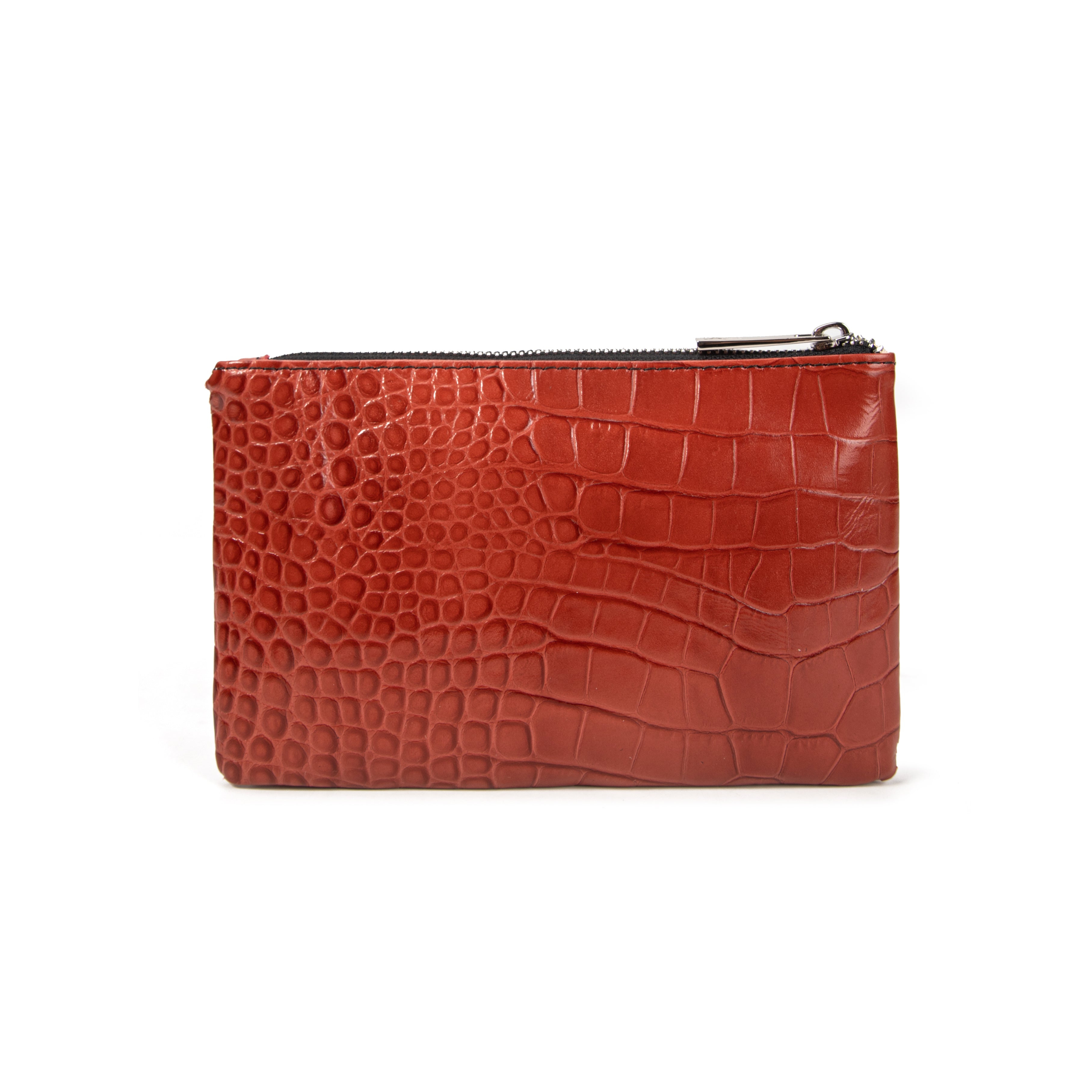kate-lee-pochette-l-zipp-e-rouge-effet-croco image 2