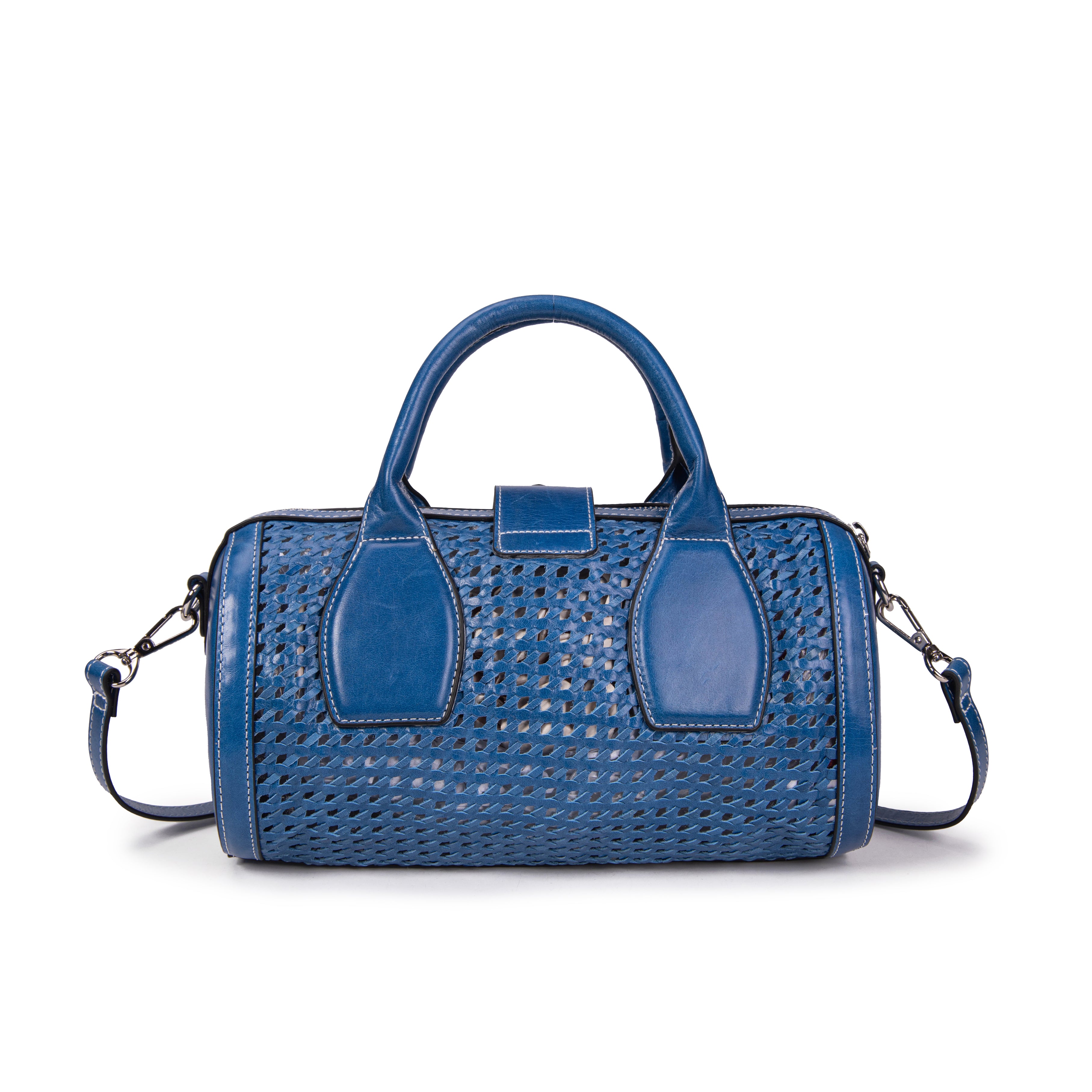 kate-lee-frola-sac-bowling-cuir-bleu-vachette-tress-e image 4